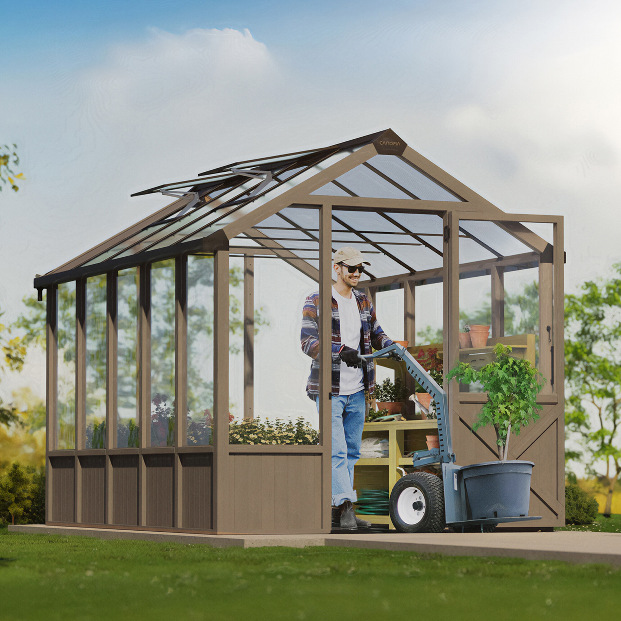 Drivhus cedertræ Natura 8,6 m2  Palram - Canopia