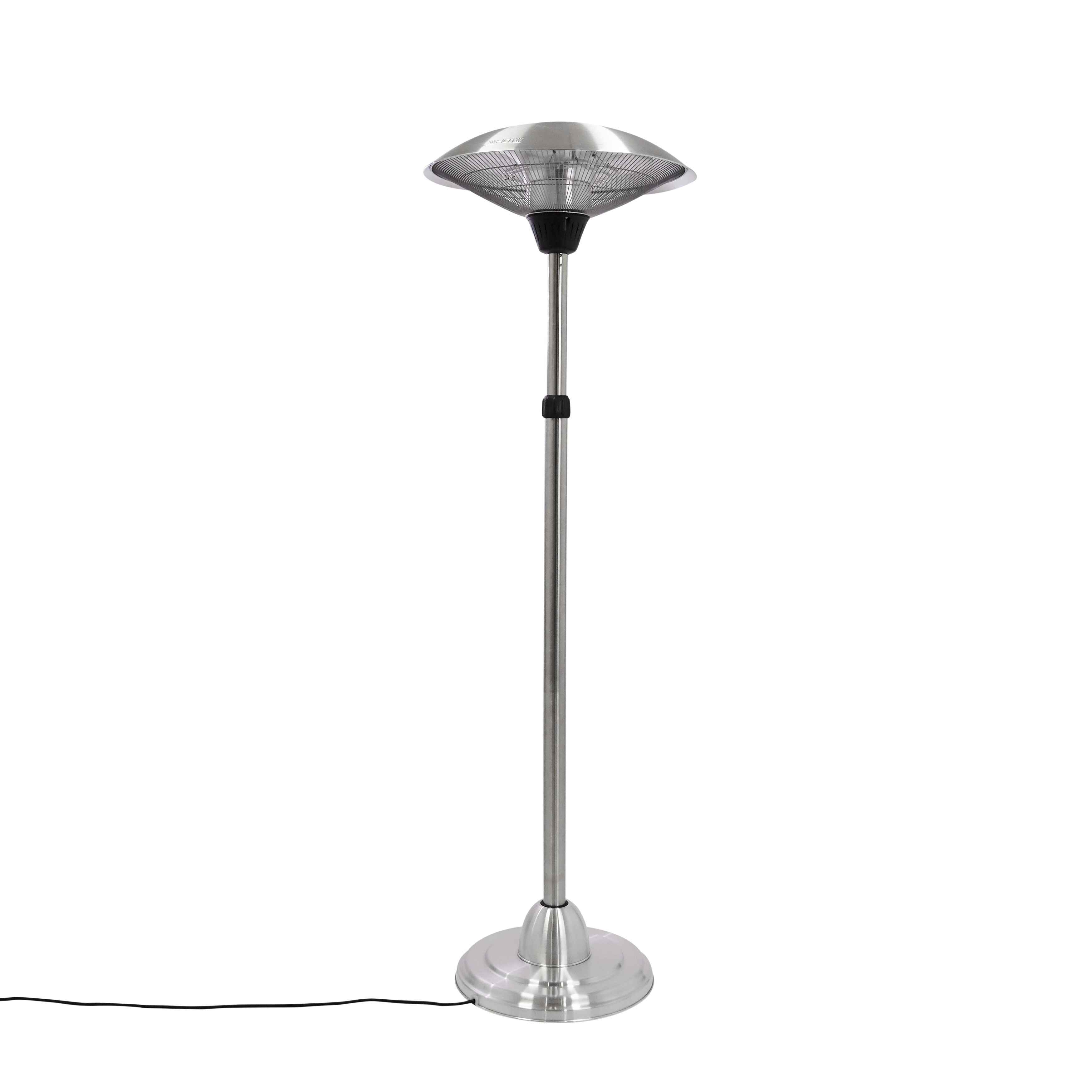Patio heater floor model 2100 W HORTUS, silver