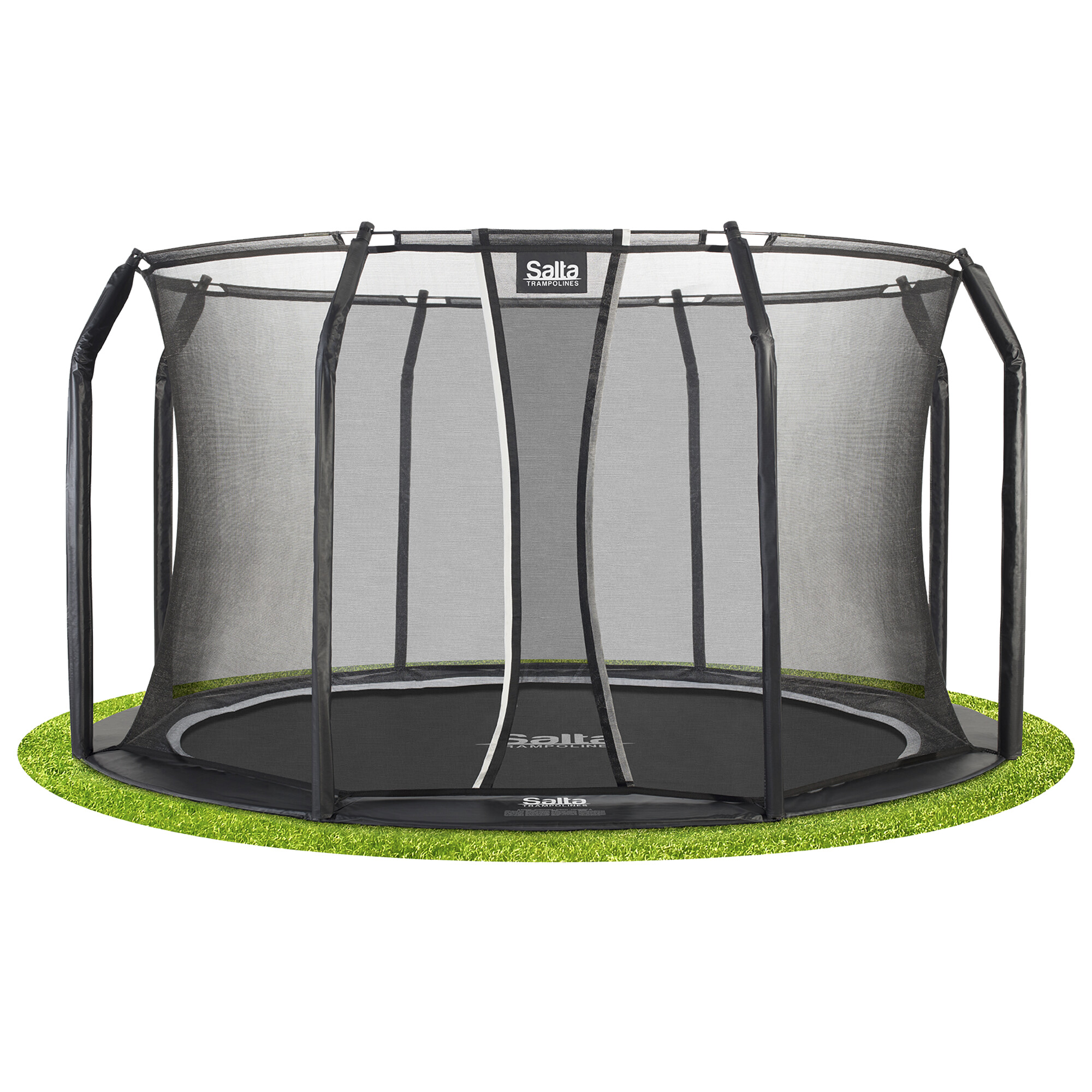 Trampoliini Royal Baseground Ø305 cm, musta, sis. Turvaverkon Salta