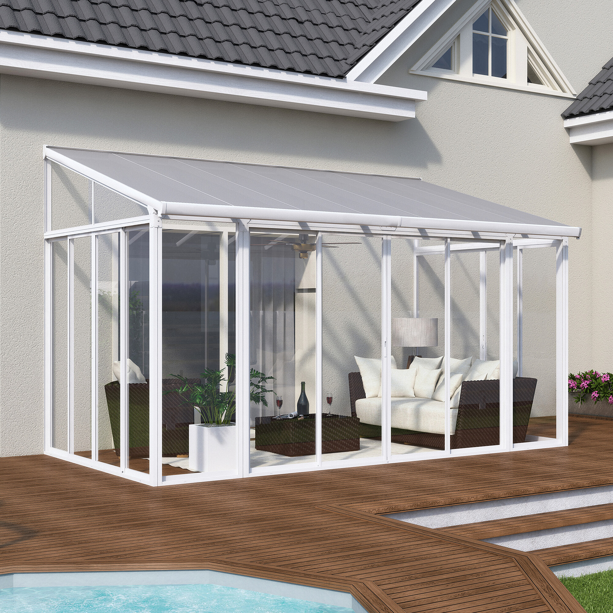 Veranda SanRemo 3 x 4.25 m, white Palram - Canopia