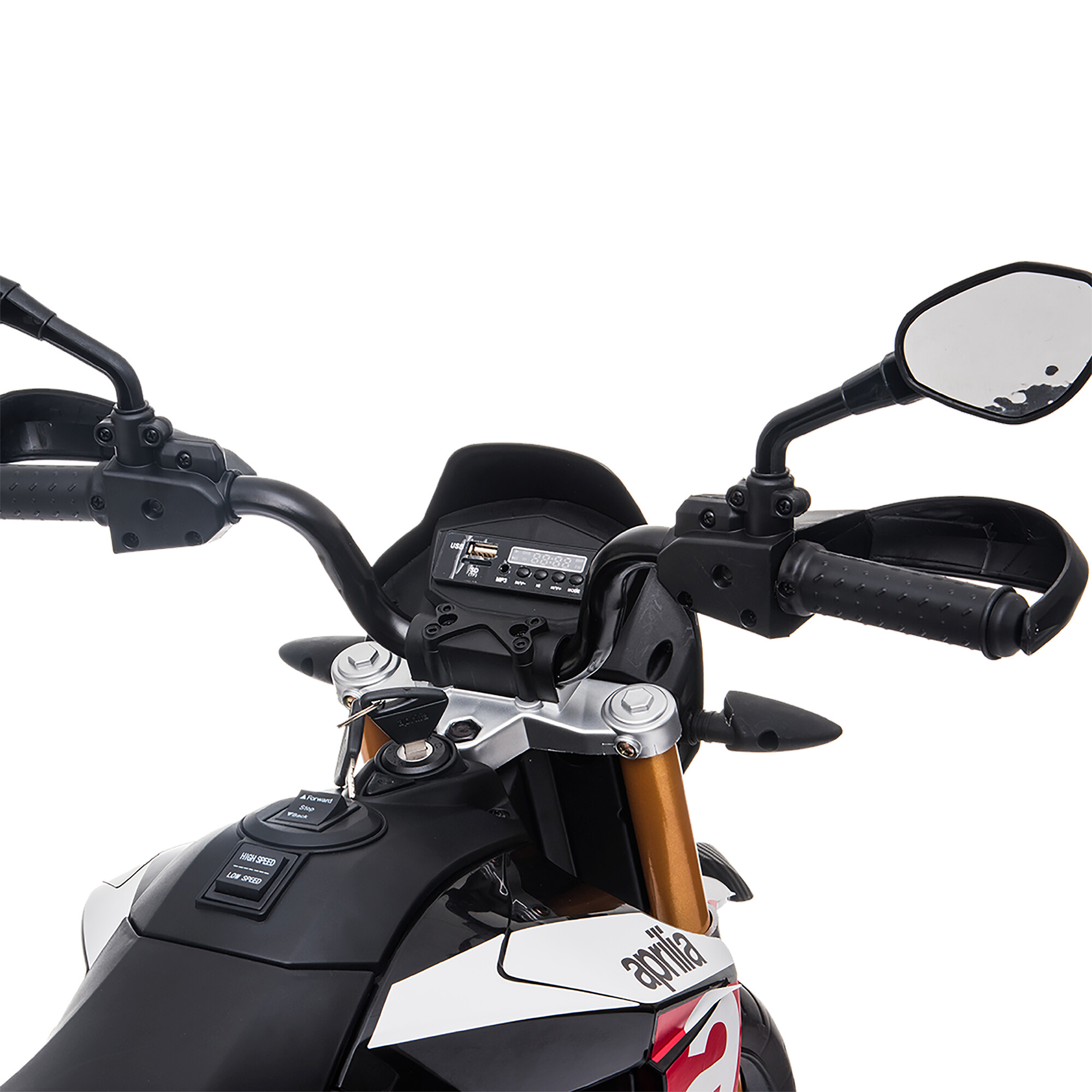 Elmotorcykel Aprilia Dorsoduro 900 12V, sort NORDIC PLAY