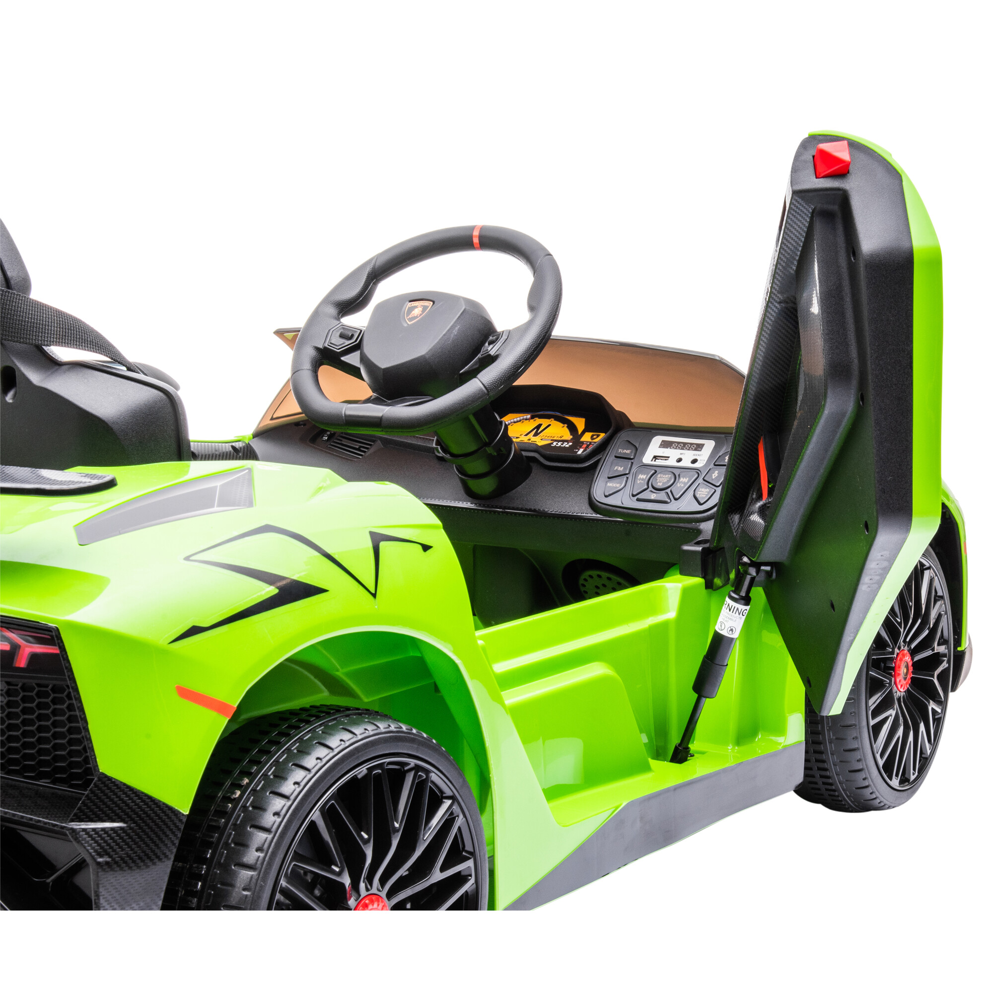 Electric car Lamborghini Aventador 12V, lime green, NORDIC PLAY