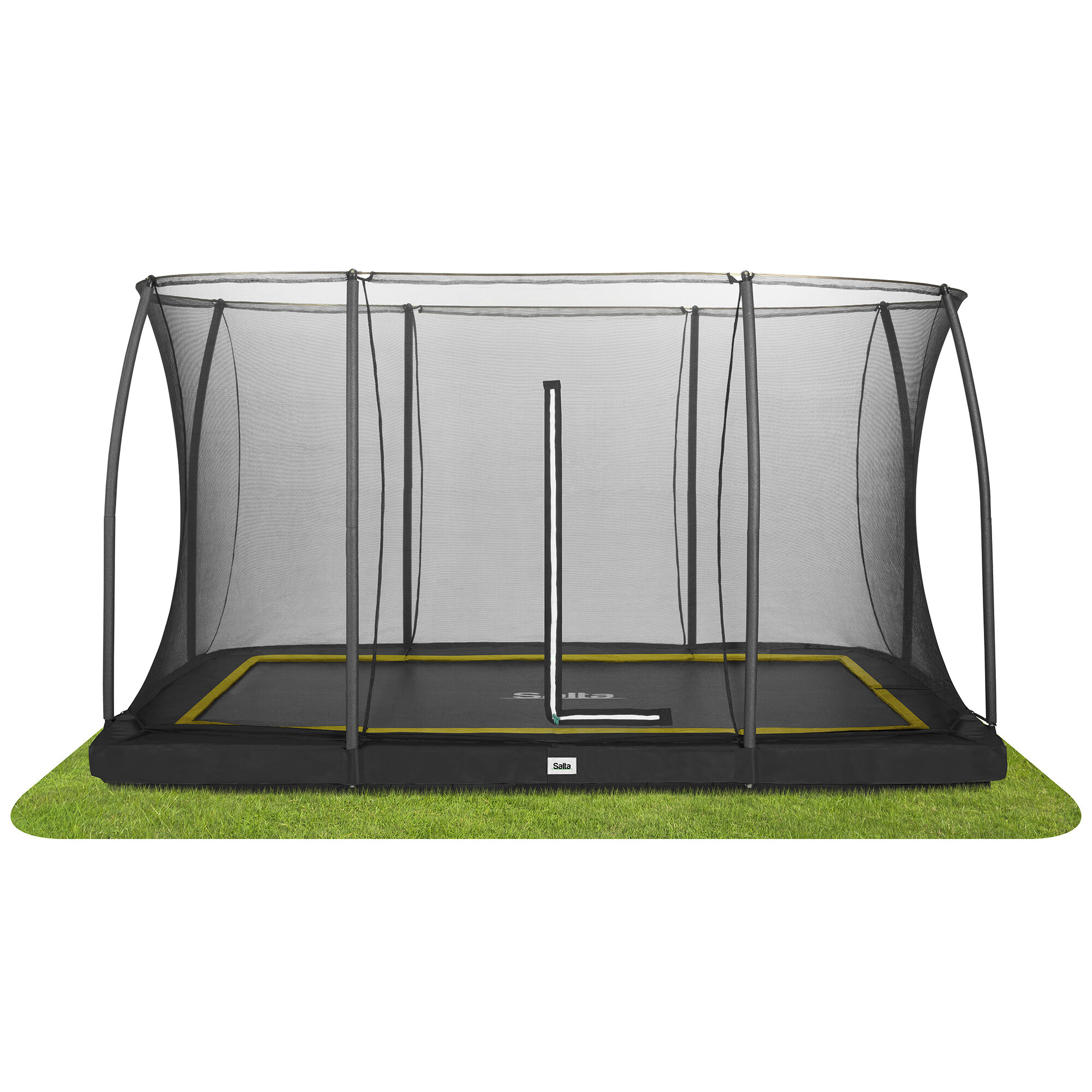 Trampolin Comfort Edition Ground 366 x 244 cm sort inkl. sikkerhedsnet Salta