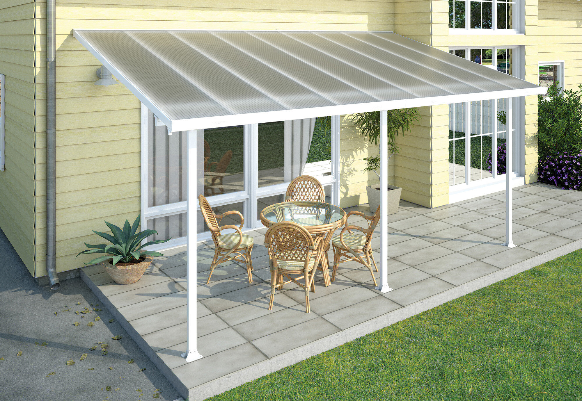 Patio cover Feria 16.1 m2, white Palram - Canopia