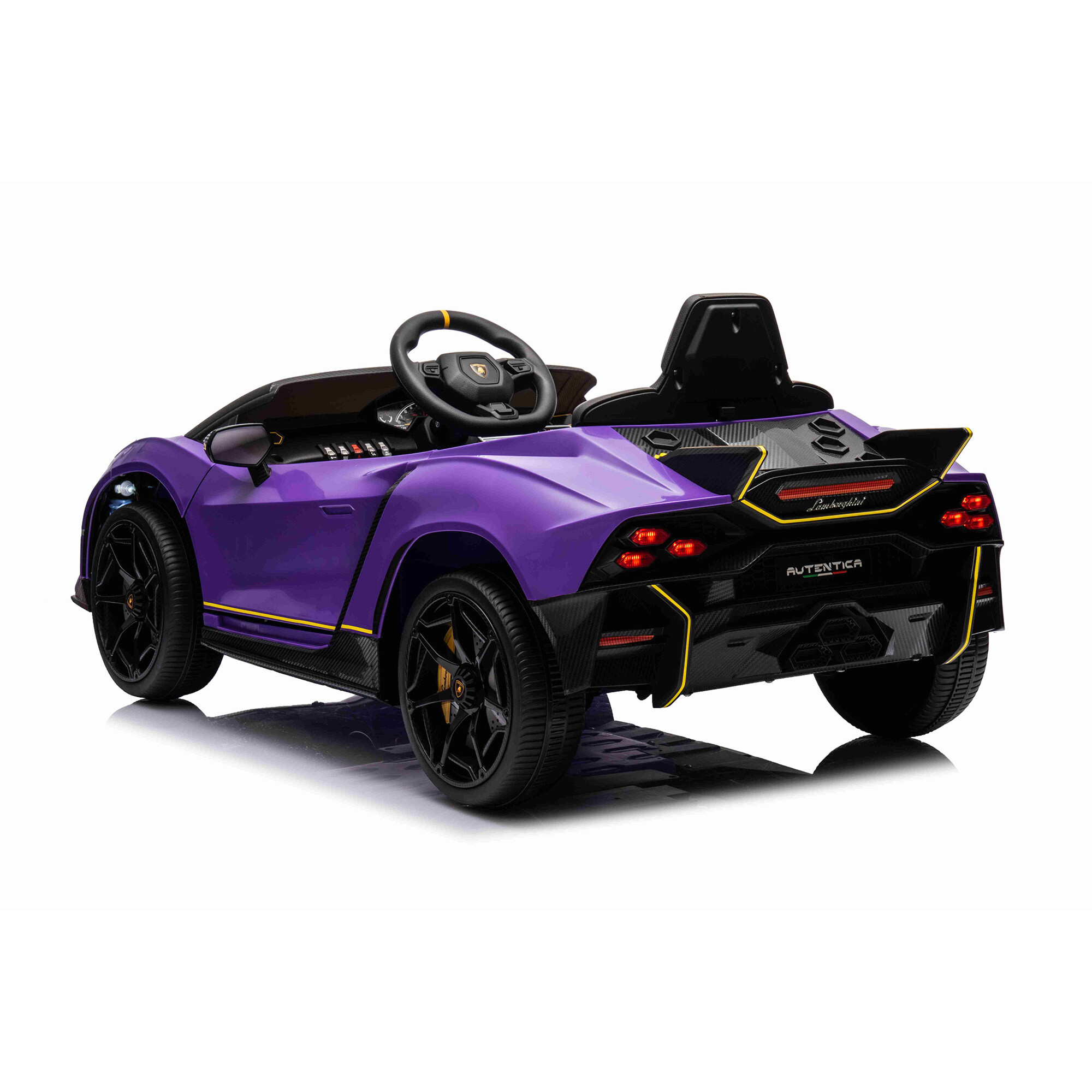 Elbil Lamborghini Autentica 4 x 10,8V motor, EVA hjul, NORDIC PLAY