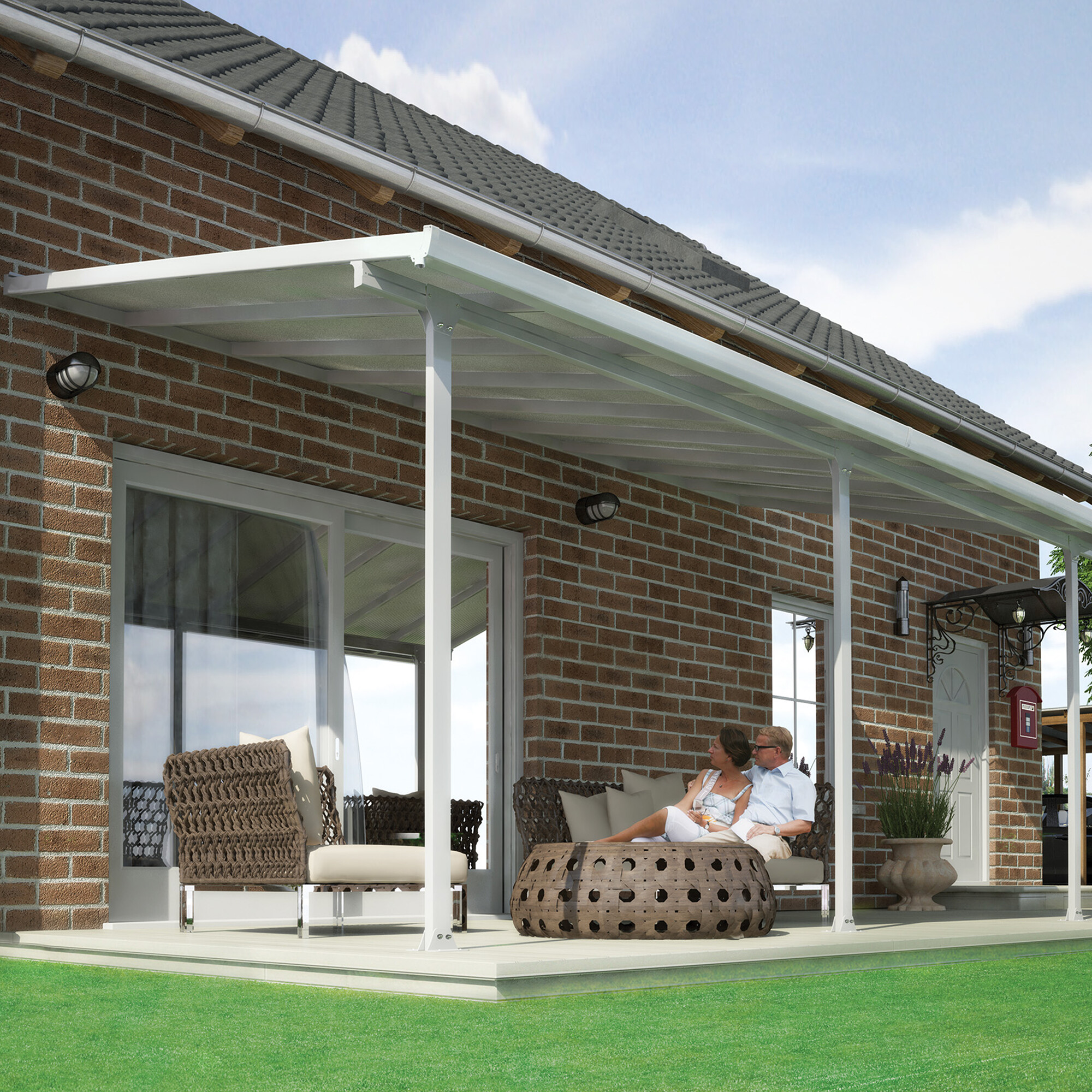Patio cover Feria 16.1 m2, white Palram - Canopia