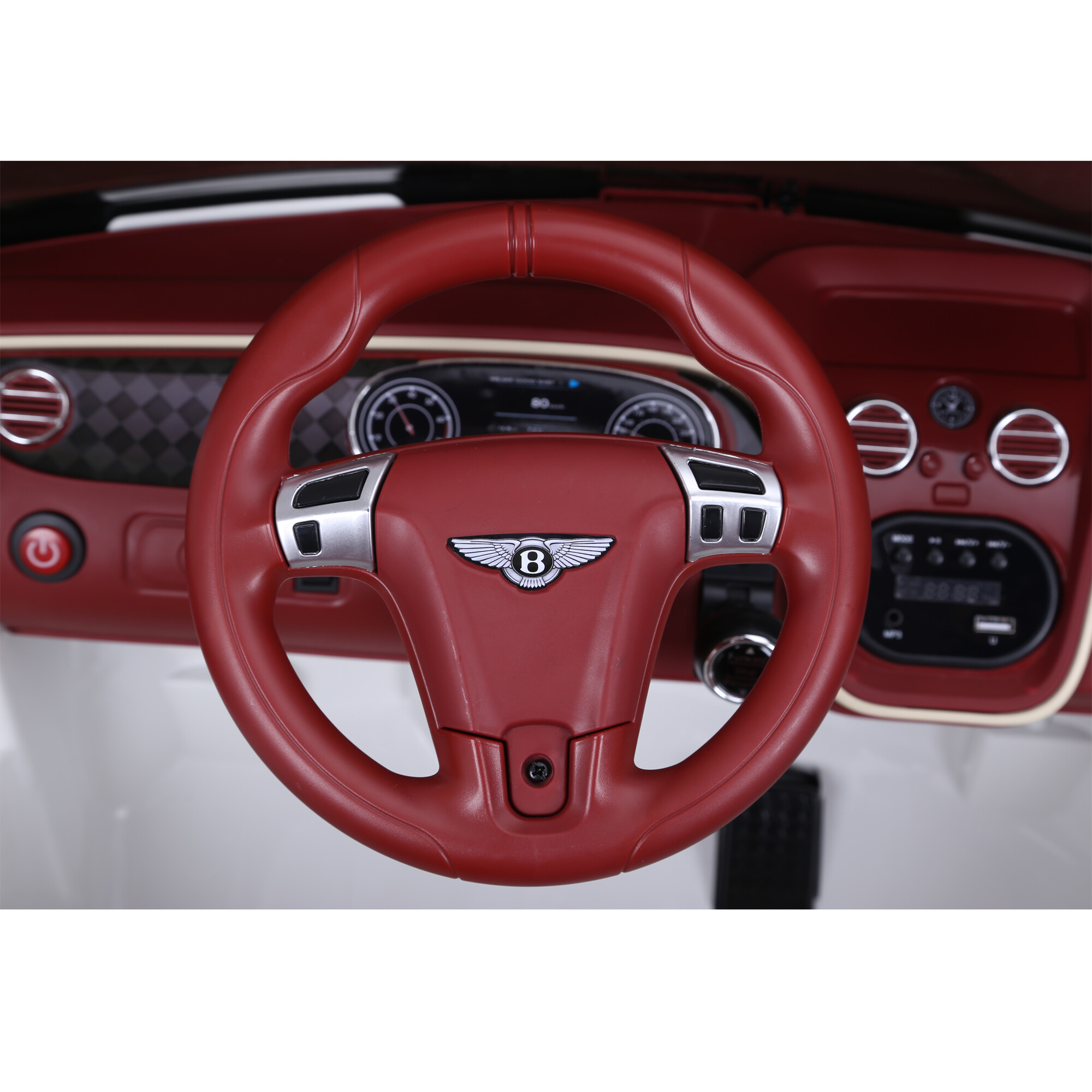 Electric car Bentley 2 persons, 2x6V, white with EVA tyres, NORDIC PLAY