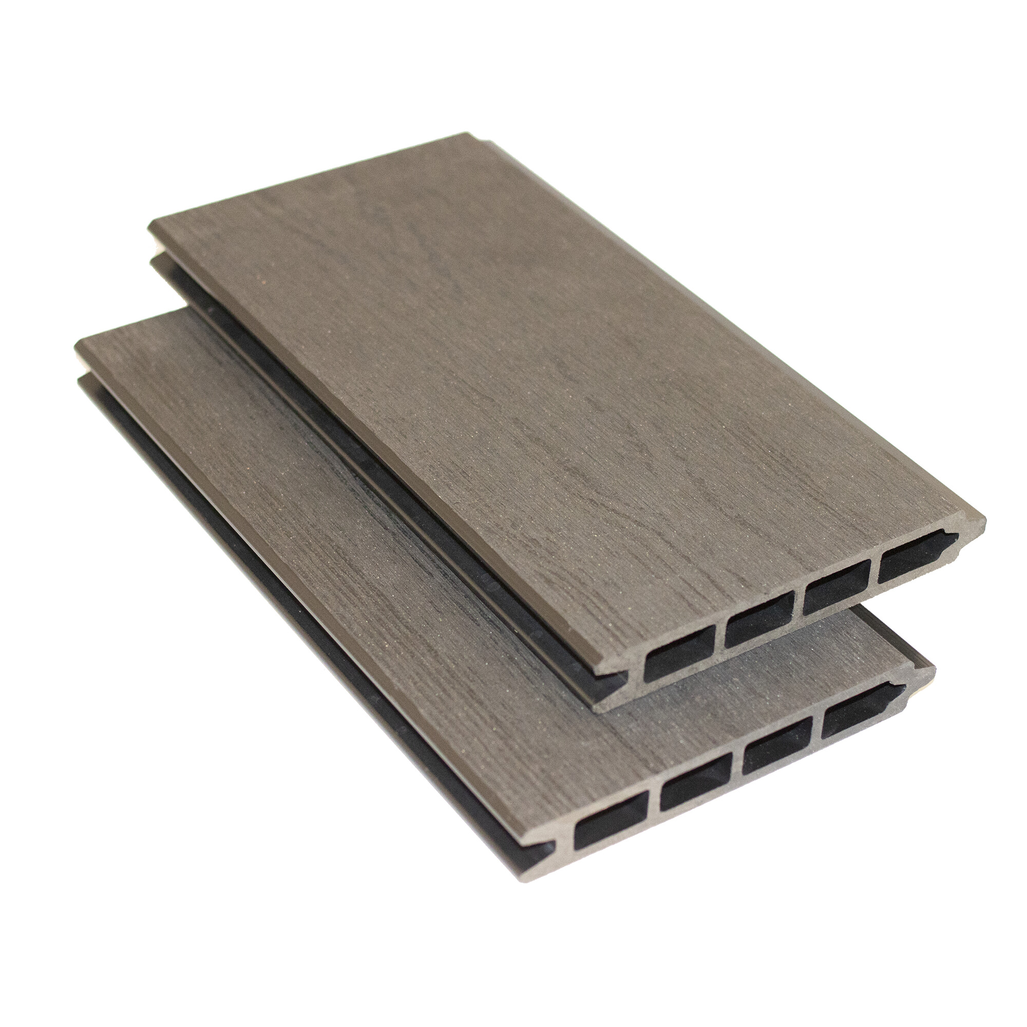 Komposithegn 4 stk. F&N-profil trælook antracit 2,1x15x125 cm, HORTUS