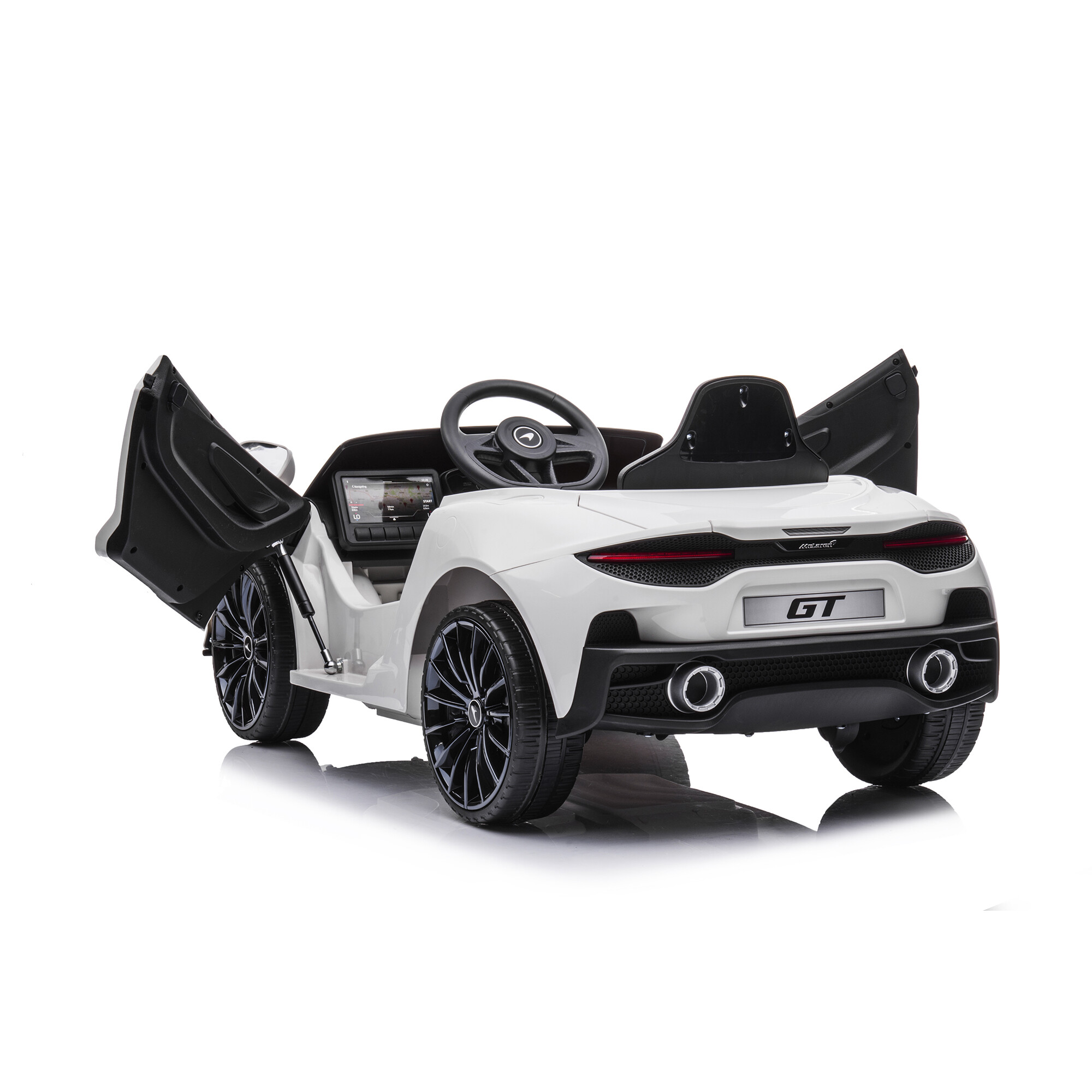 Elbil McLaren GT 12V4,5AH, EVA-hjul, BT, vit NORDIC PLAY