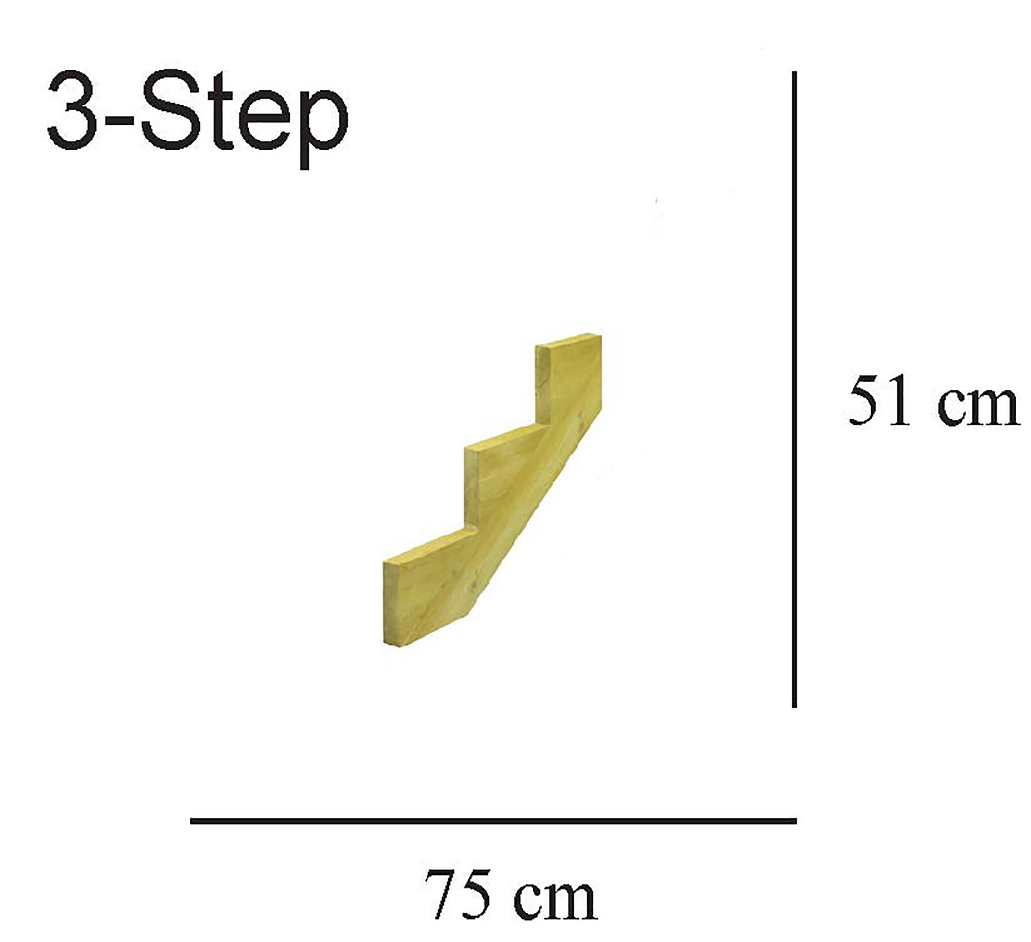 Stair stringer 3-step HORTUS