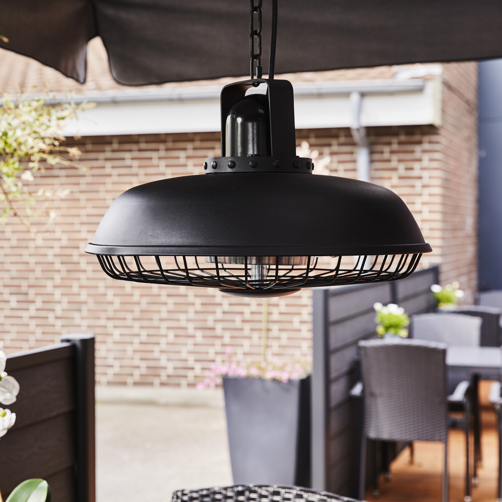 Terassilämmitin 600/1200/1800 W ripustettava malli, kaukosäädin, soft touch-painike HORTUS