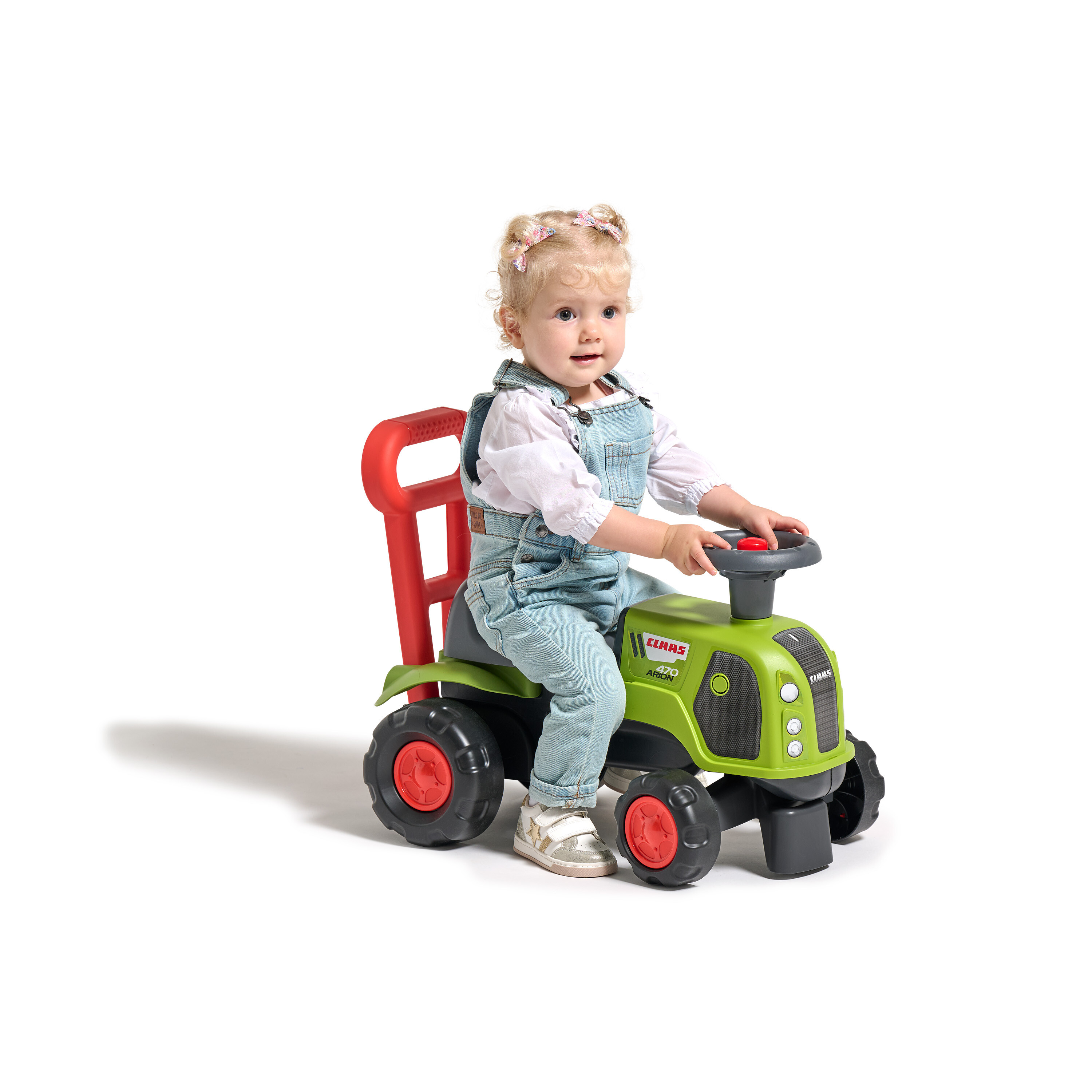 Traktor med rat, horn og skubbehåndtag Claas FALK