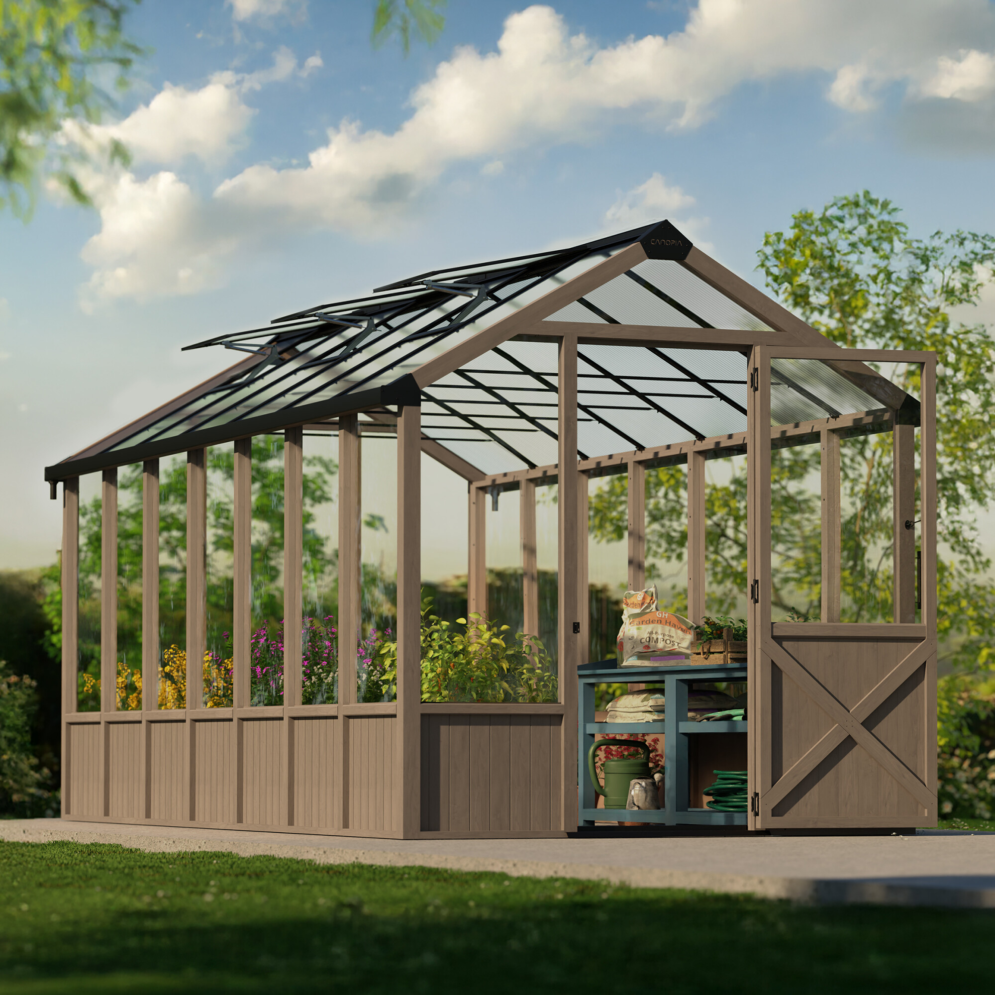 Drivhus cedartræ Natura 12 m2  Palram - Canopia