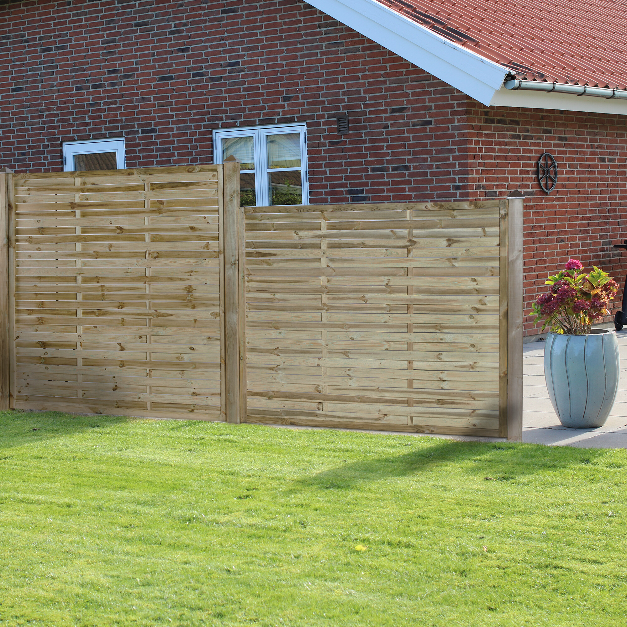 Lamelhegn 180 x 150 cm, trykimprægneret, NORDIC FENCE, BASE