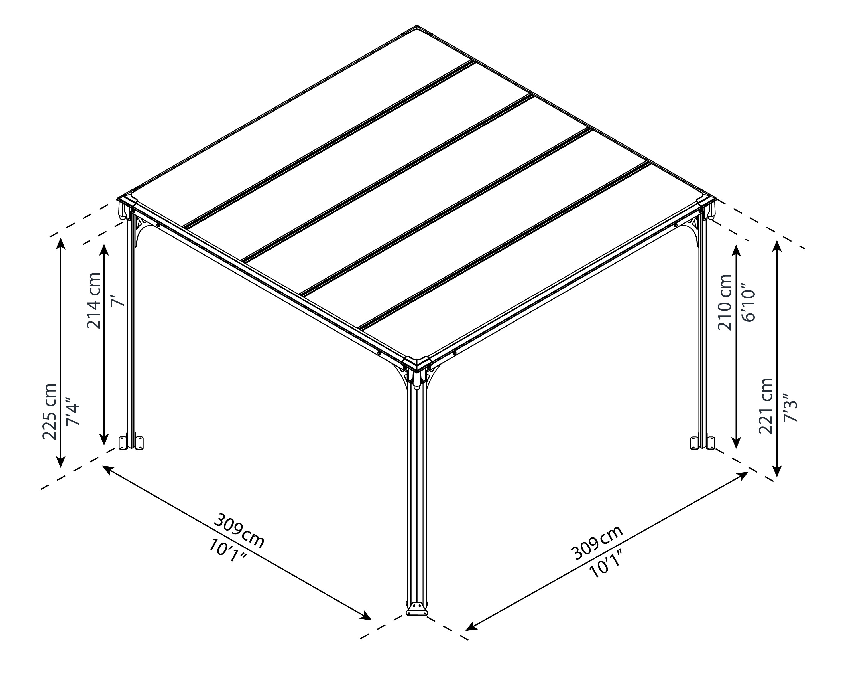 Pavillon Milano 3000 Palram - Canopia