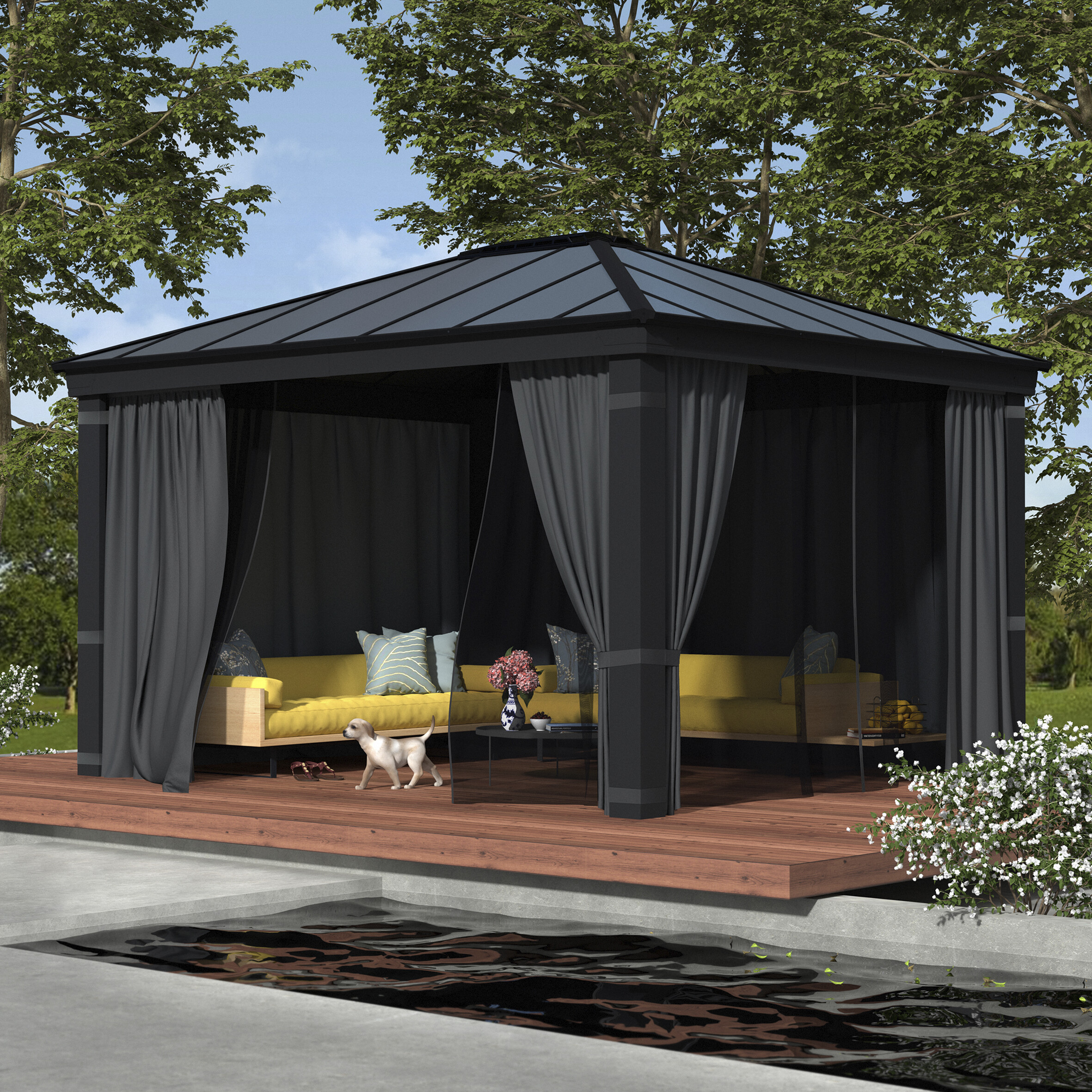 Pavillon Dallas 4300, antracitgrå Palram - Canopia