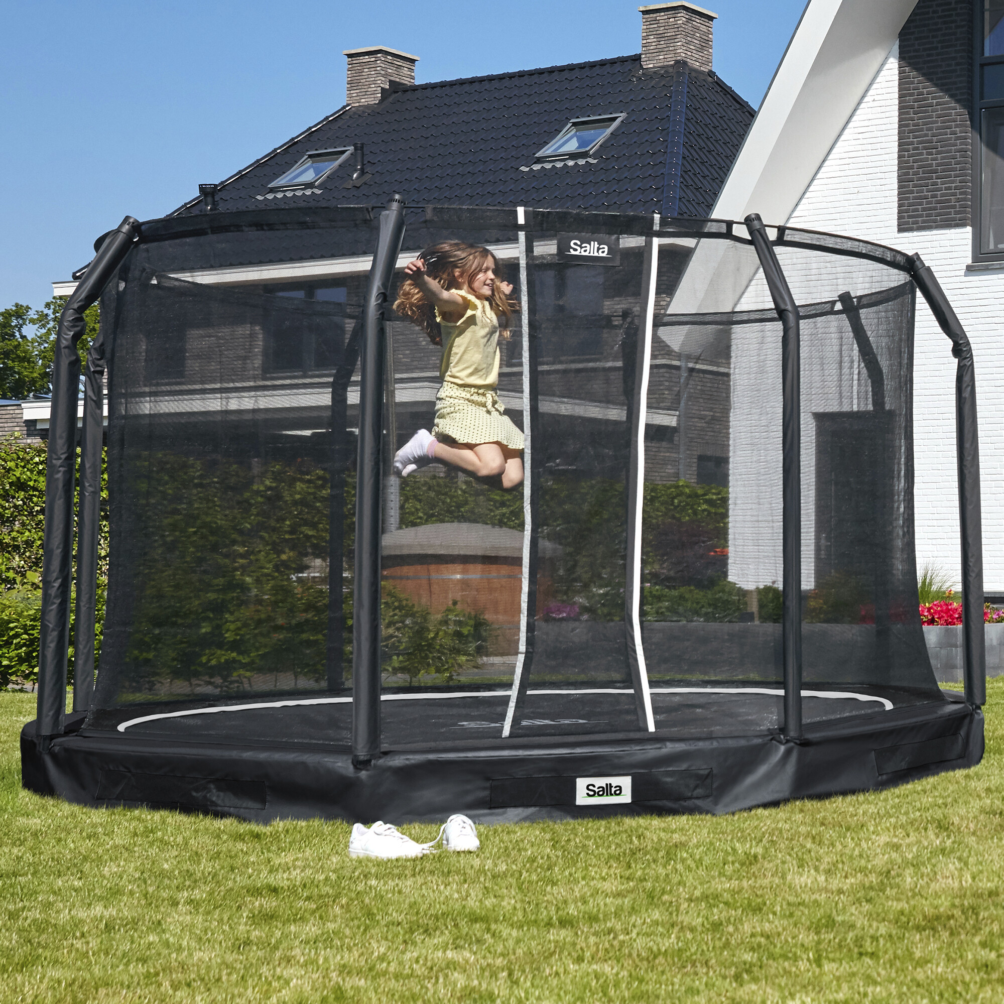 Trampolin Premium Ground inkl. sikkerhedsnet Ø427 cm Salta