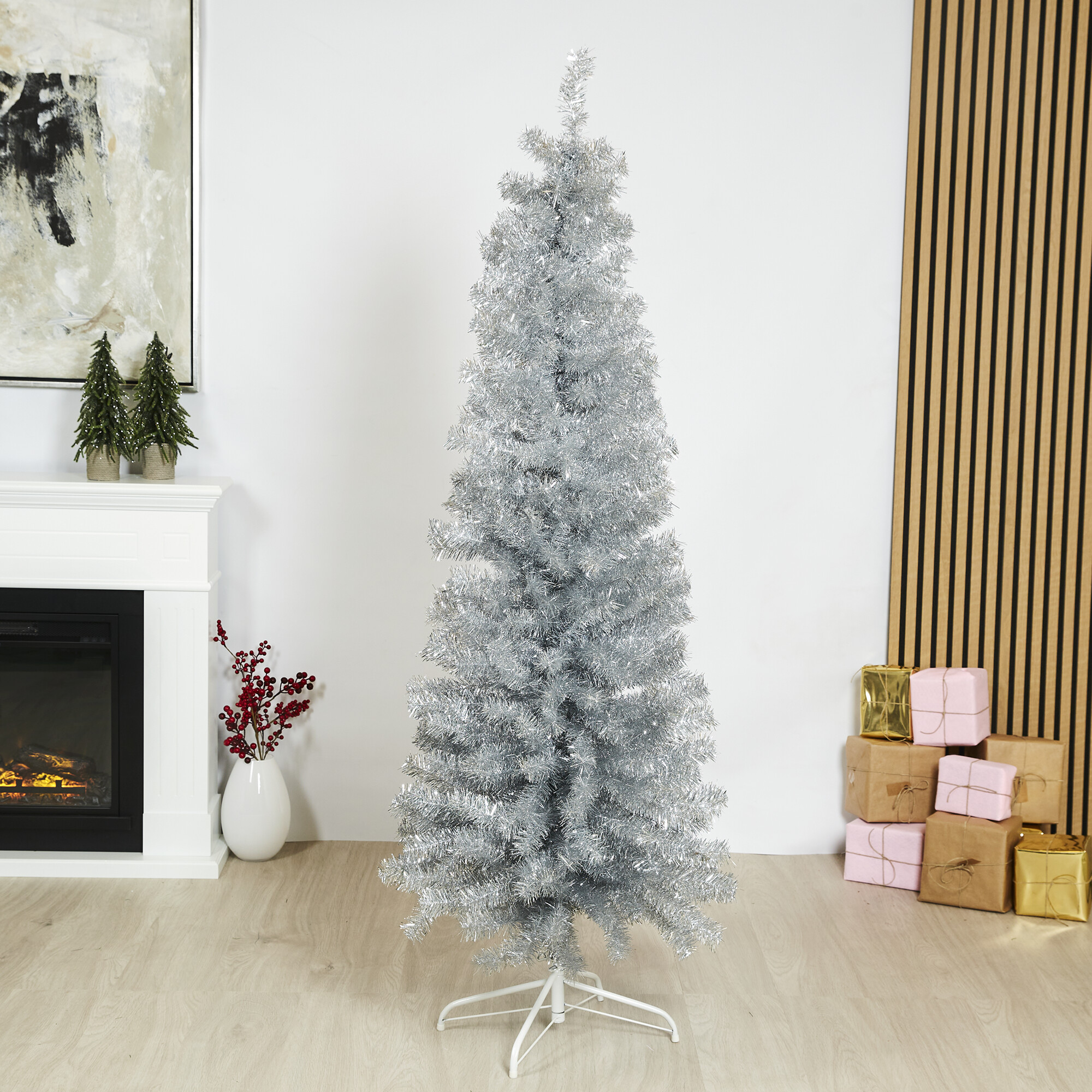 Juletræ kunstig smalt PVC 