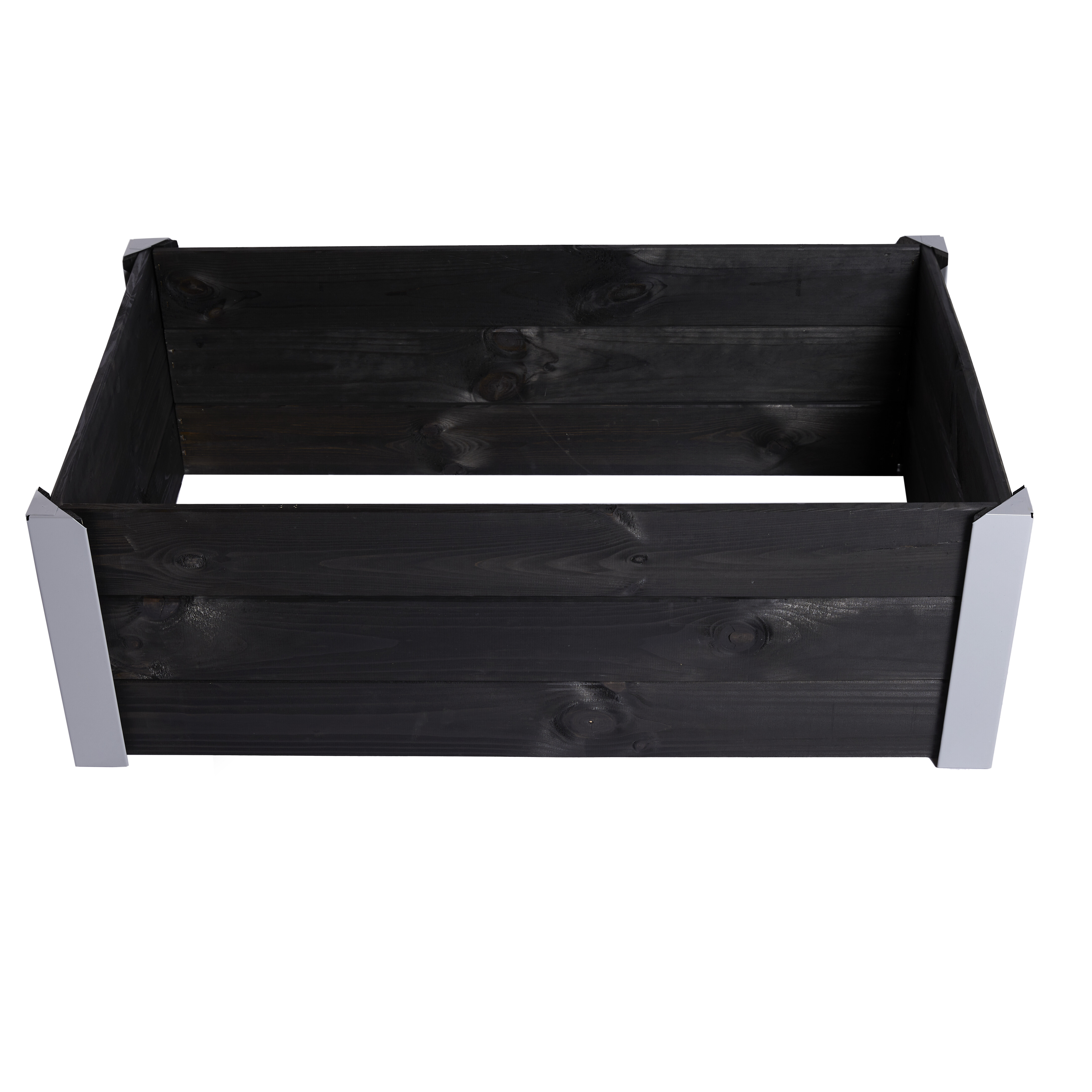 Kapilærskjuler gundmalet træ, sort med metalhjørner 33 x 93 x 53 HORTUS