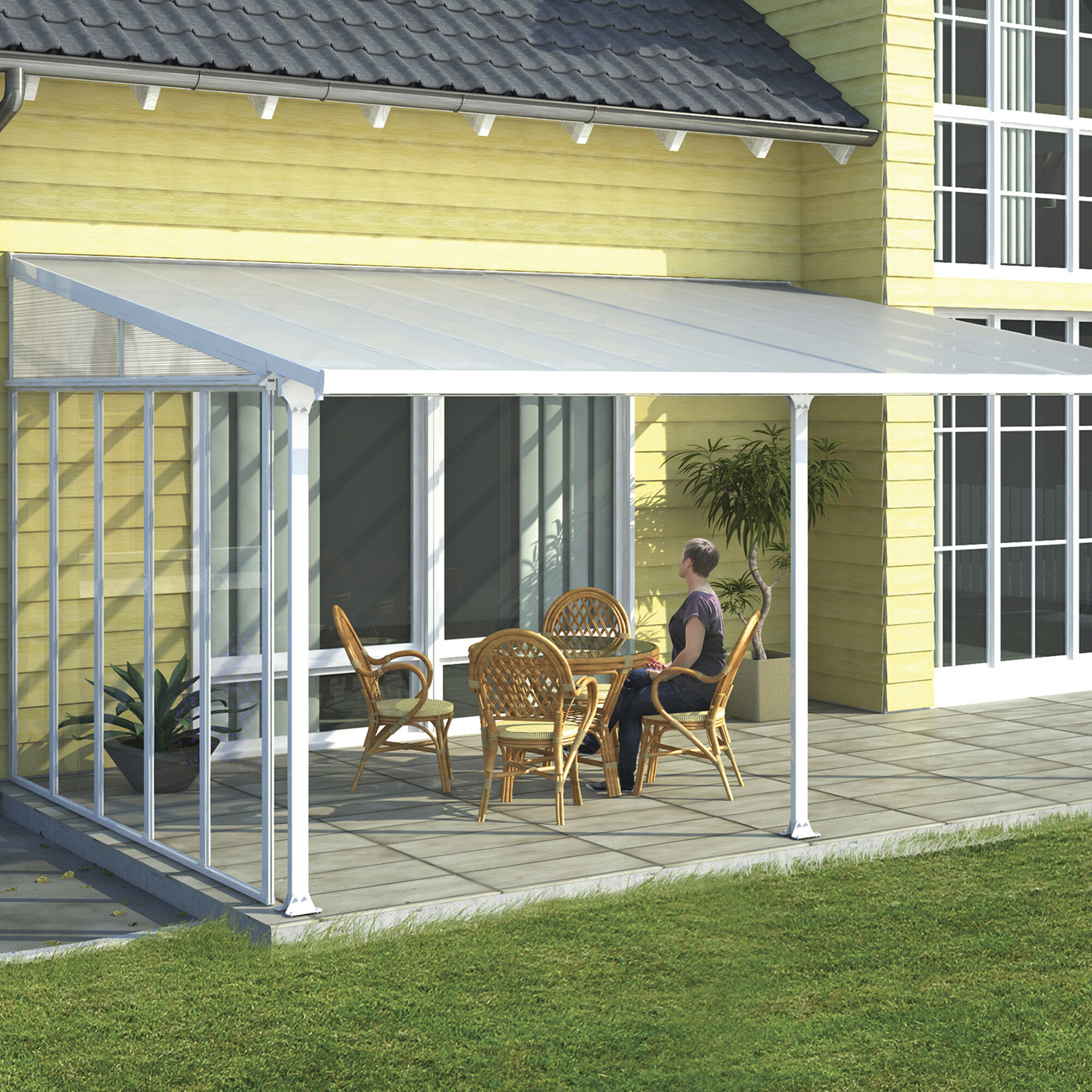 Patio cover Feria 4 x 6.06, white Palram - Canopia