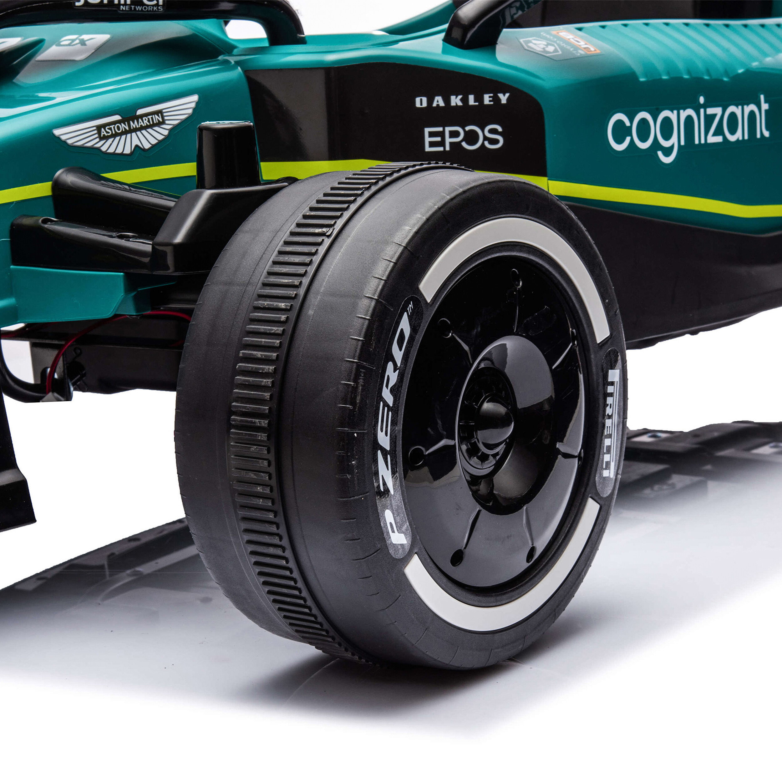 Elbil Formel 1 Aston Martin 4 x 12 motor, EVA hjul NORDIC PLAY