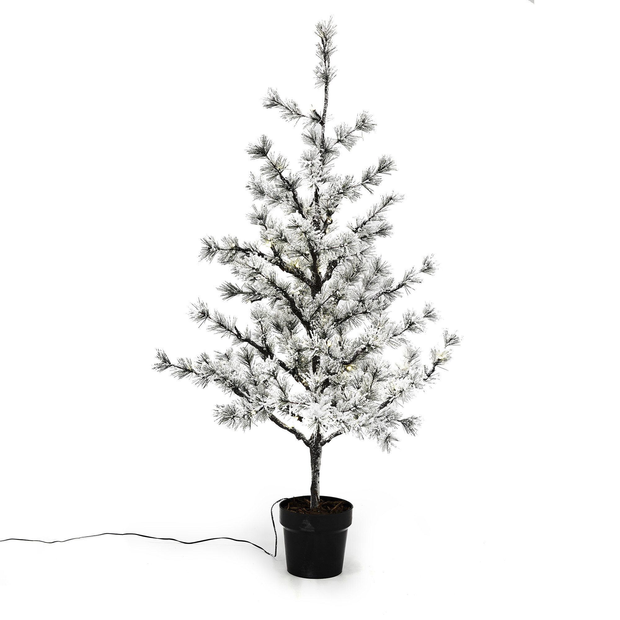 Lehtikuusi 120 cm lumen ja valon kanssa NORDIC WINTER