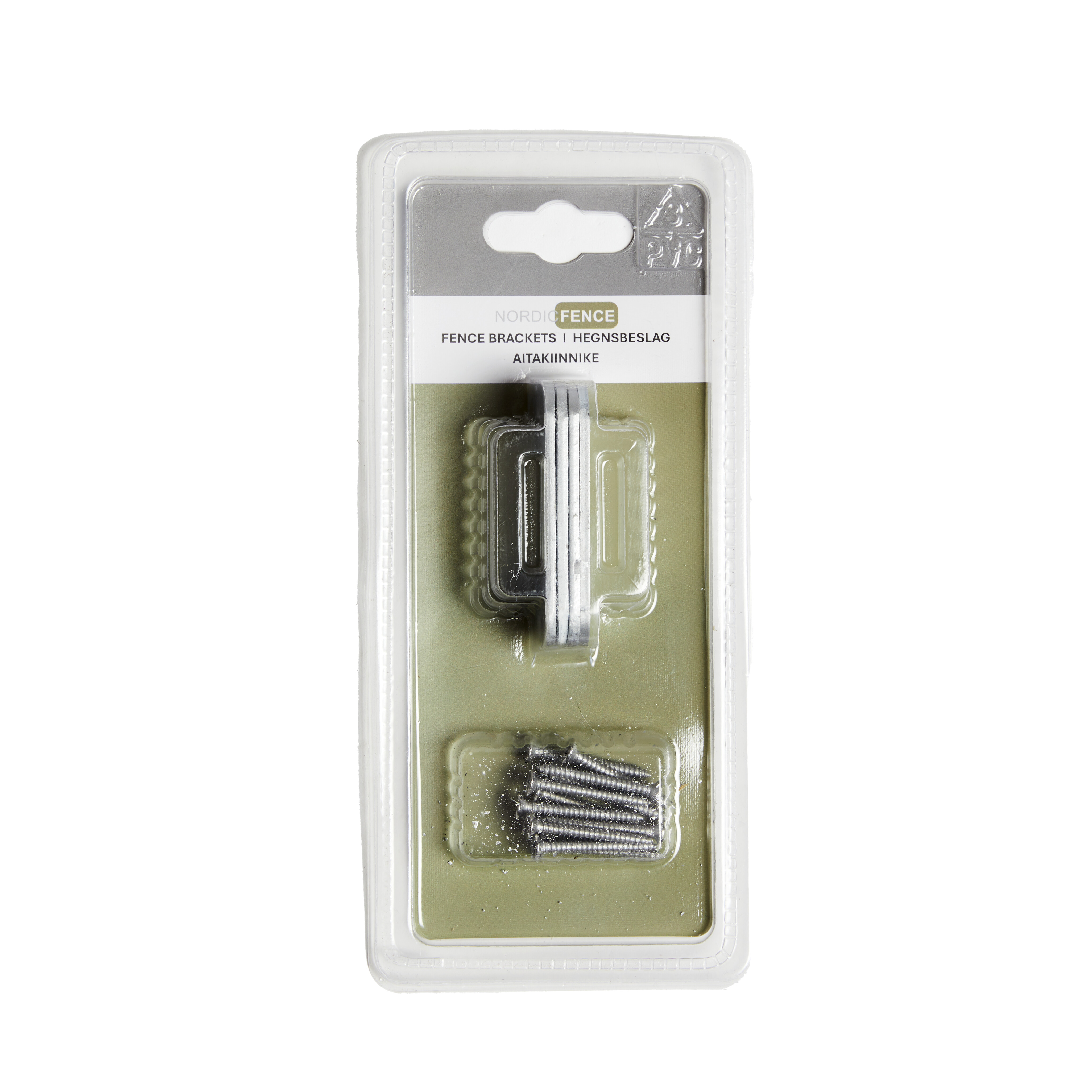 Hegnsbeslag pakke m/4 stk. inkl. skruer, galvaniseret, NORDIC FENCE