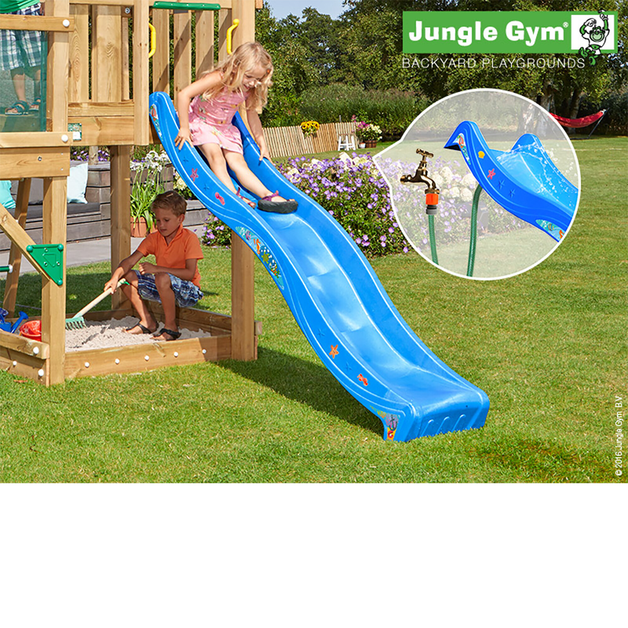 Liukumäki, sininen 220 cm Jungle Gym