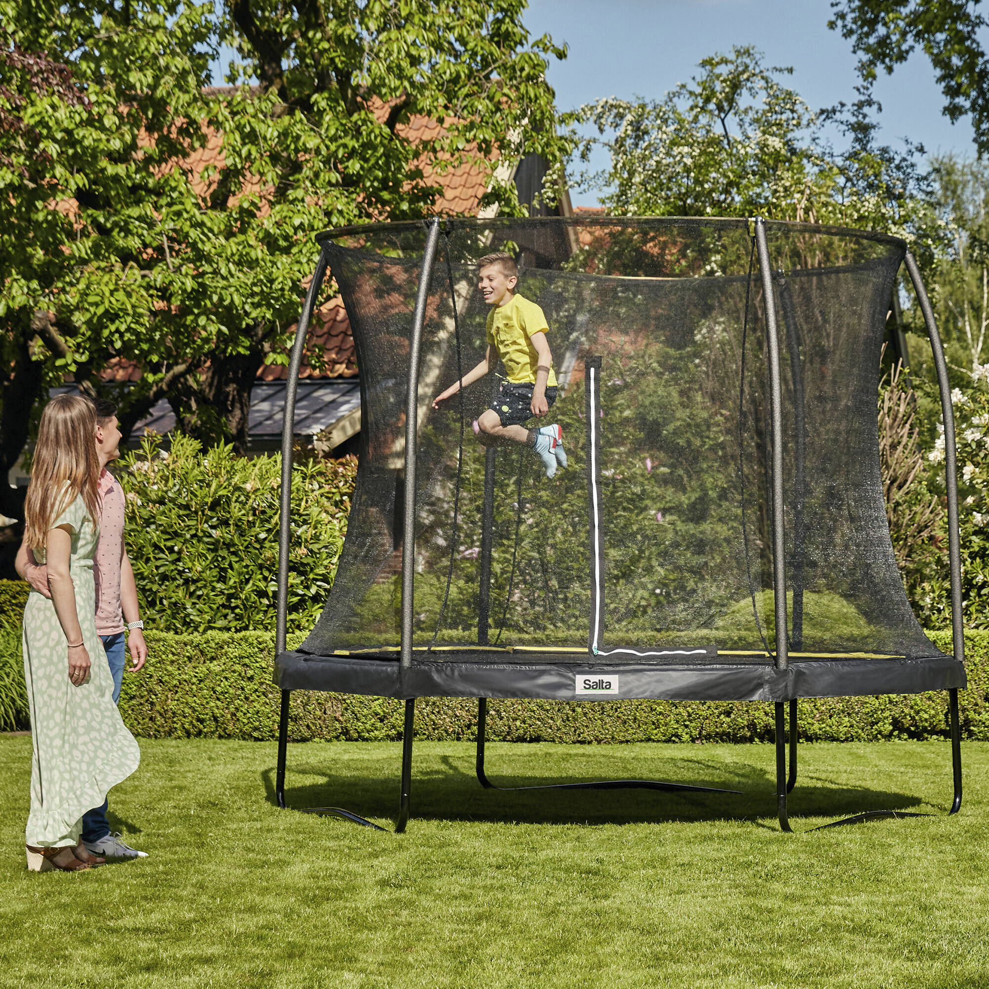 Trampolin Comfort Edition Ø251 cm, sort inkl. sikkerhedsnet Salta