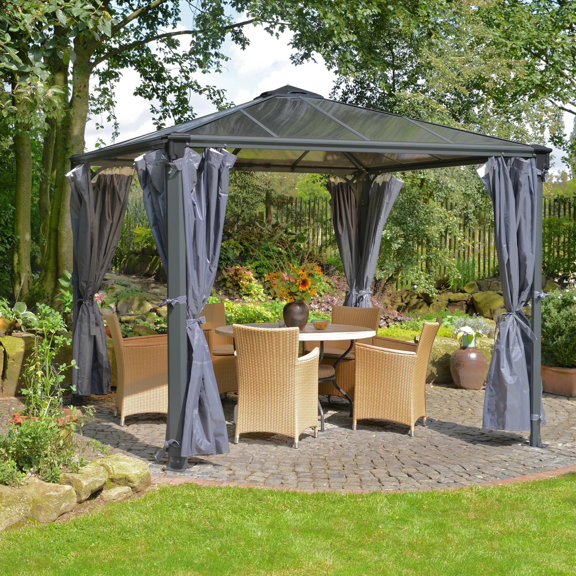 Gazebo Palermo 3000, anthracit grey - 7016 Palram - Canopia