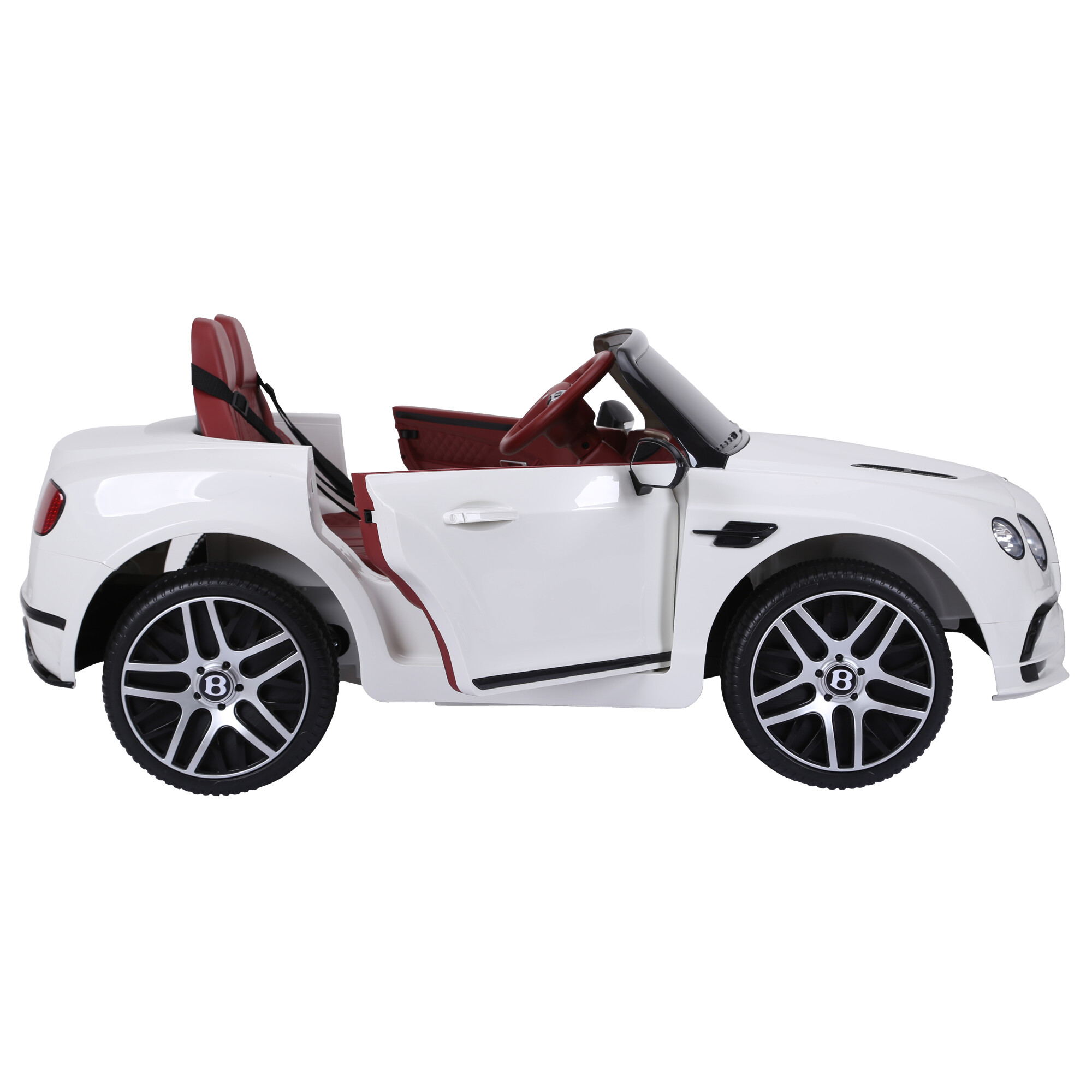 Electric car Bentley 2 persons, 2x6V, white with EVA tyres, NORDIC PLAY