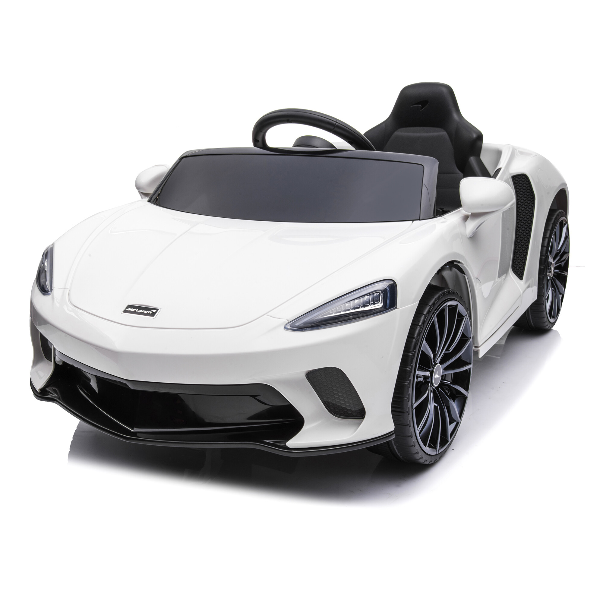 Elbil McLaren GT 12V4,5AH, EVA-hjul, BT, vit NORDIC PLAY