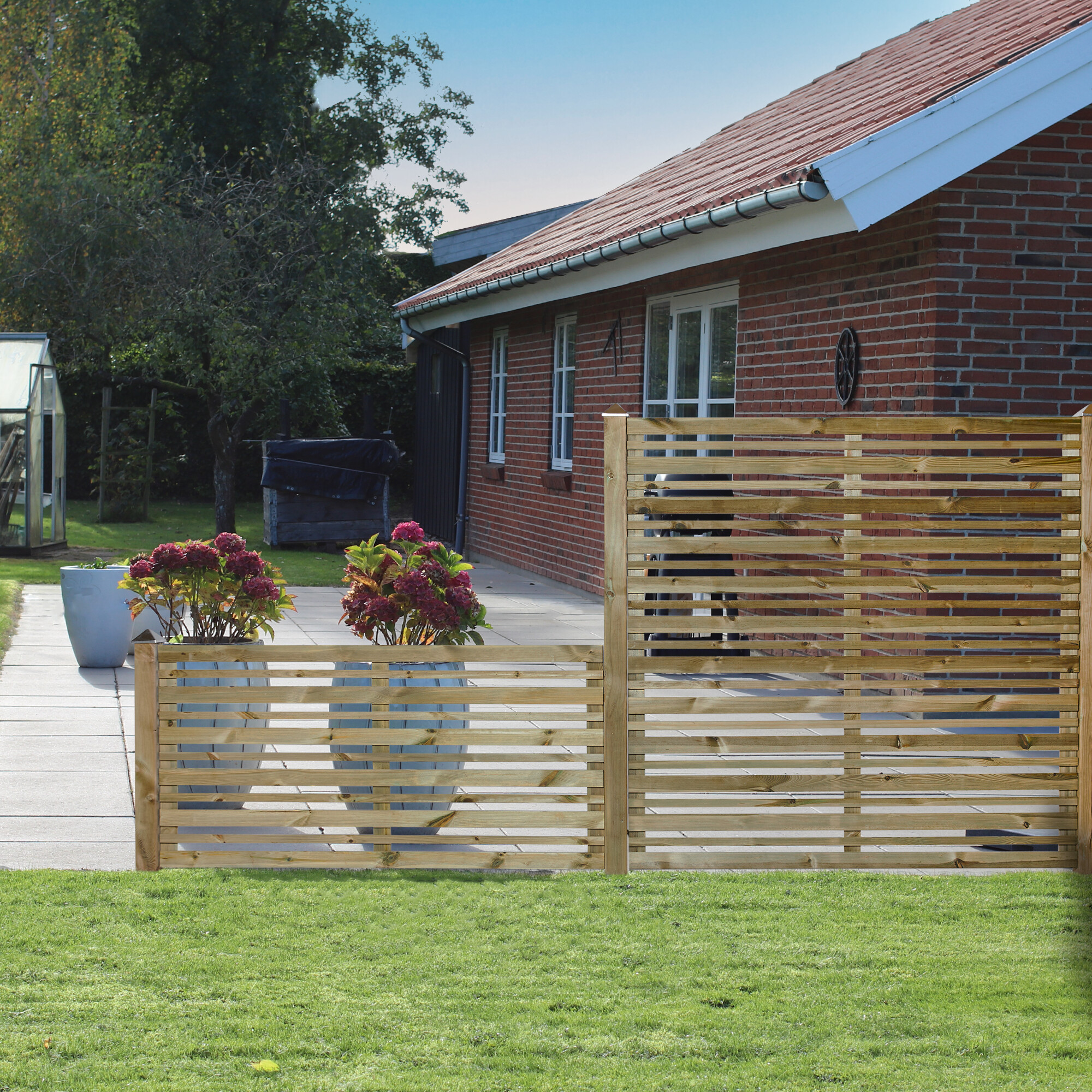 Læhegn 180 x 180 cm, trykimprægneret, NORDIC FENCE, SENSE