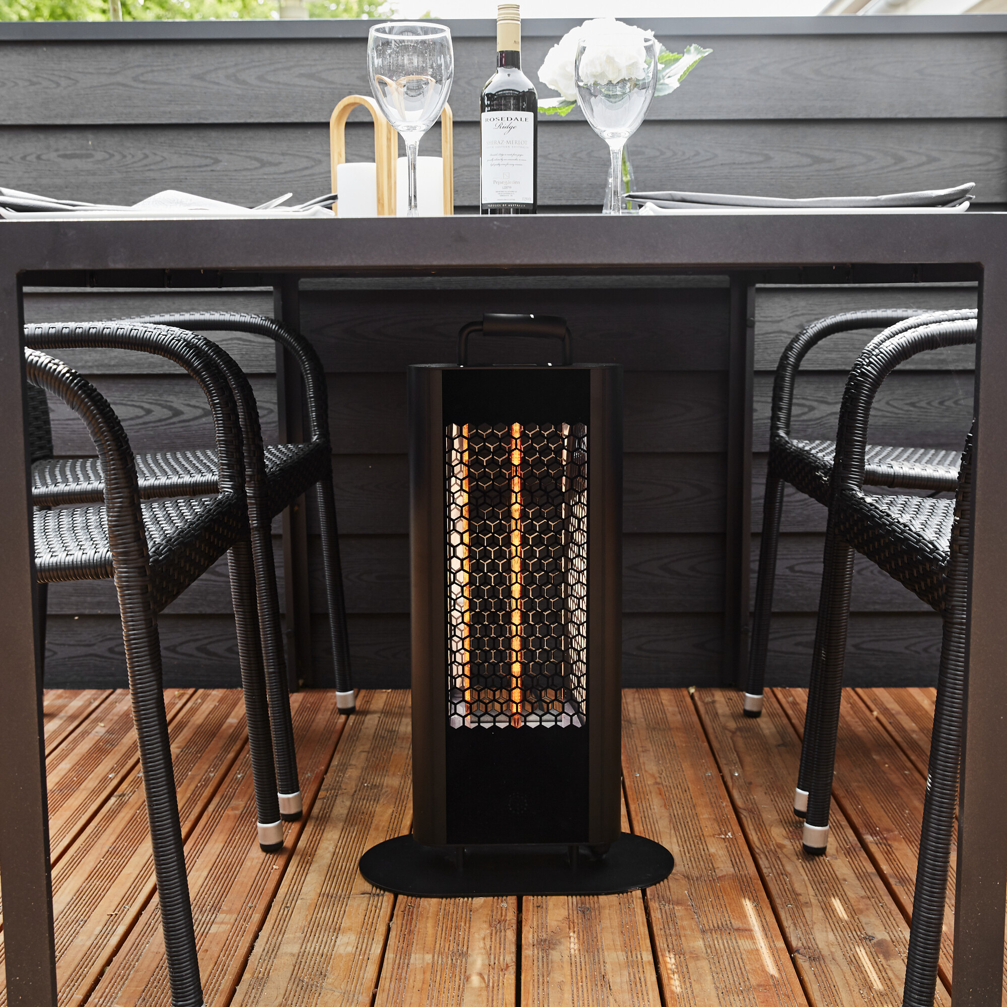 Patio heater ECO high-line 1200 W HEAT1, black