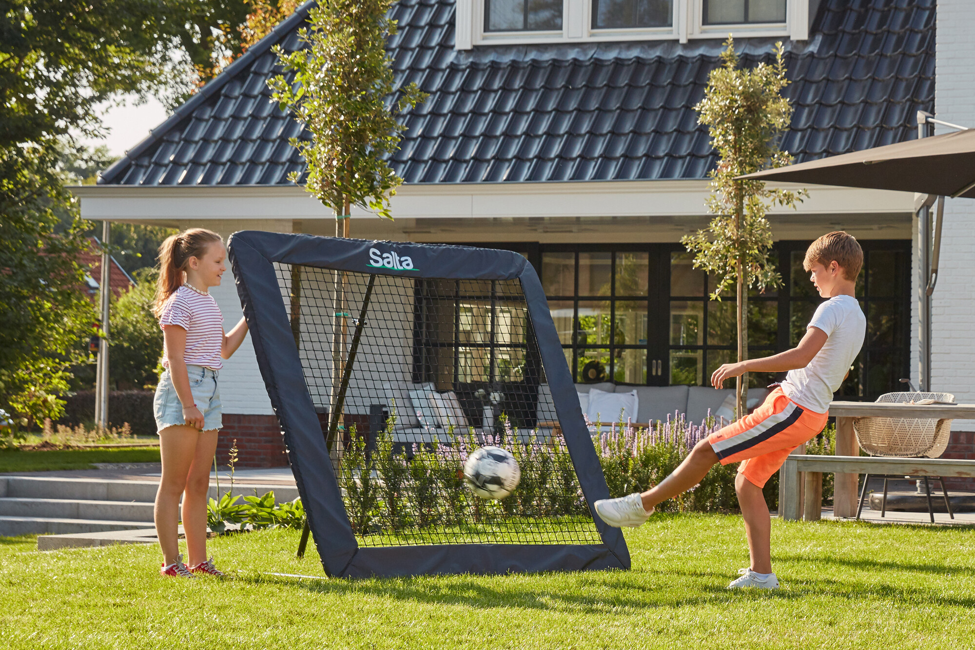 Fodboldmål Motion rebounder 164 x 164 cm Salta