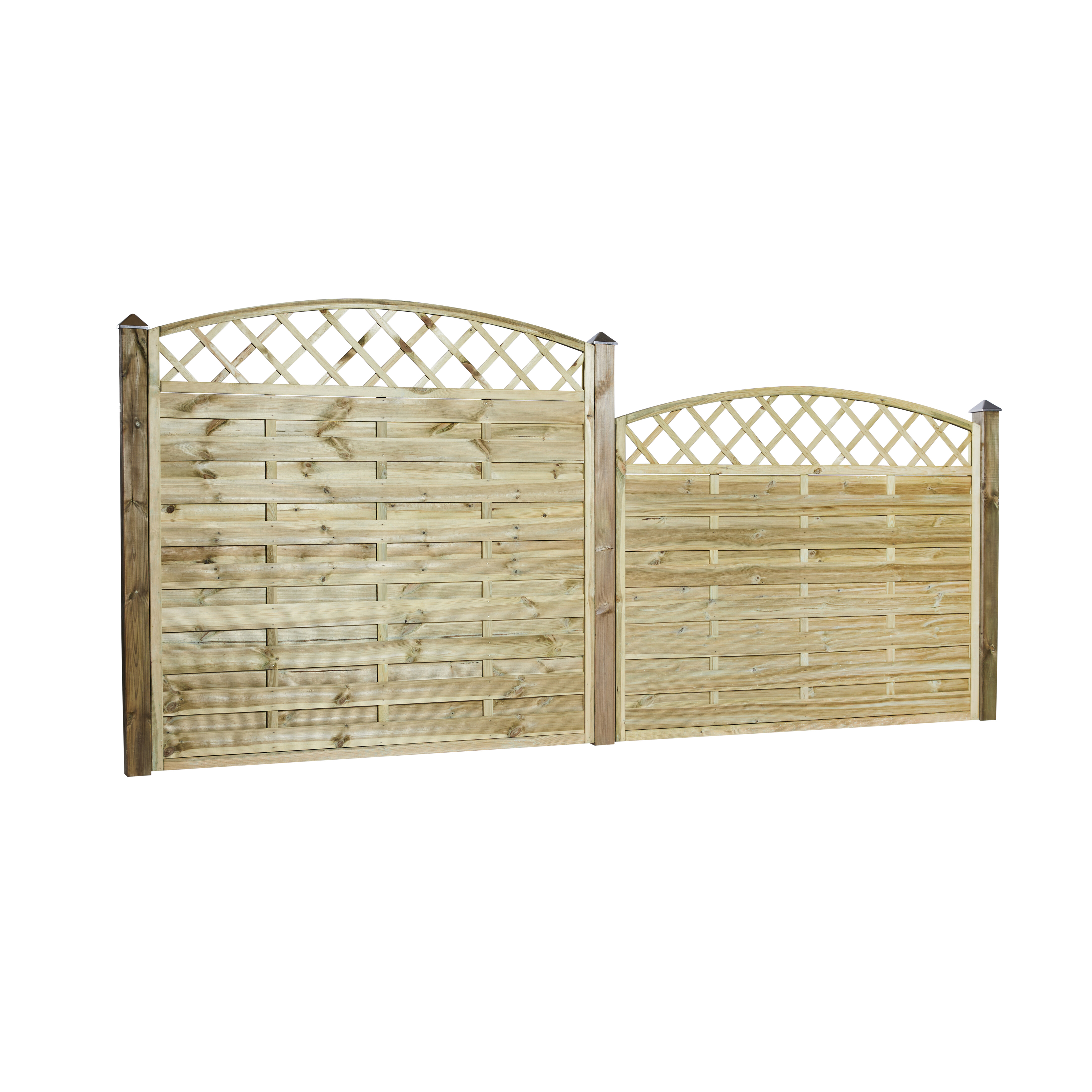 Tæthegn med espalier 180 x 165/180 cm, trykimprægneret, NORDIC FENCE, SOLID