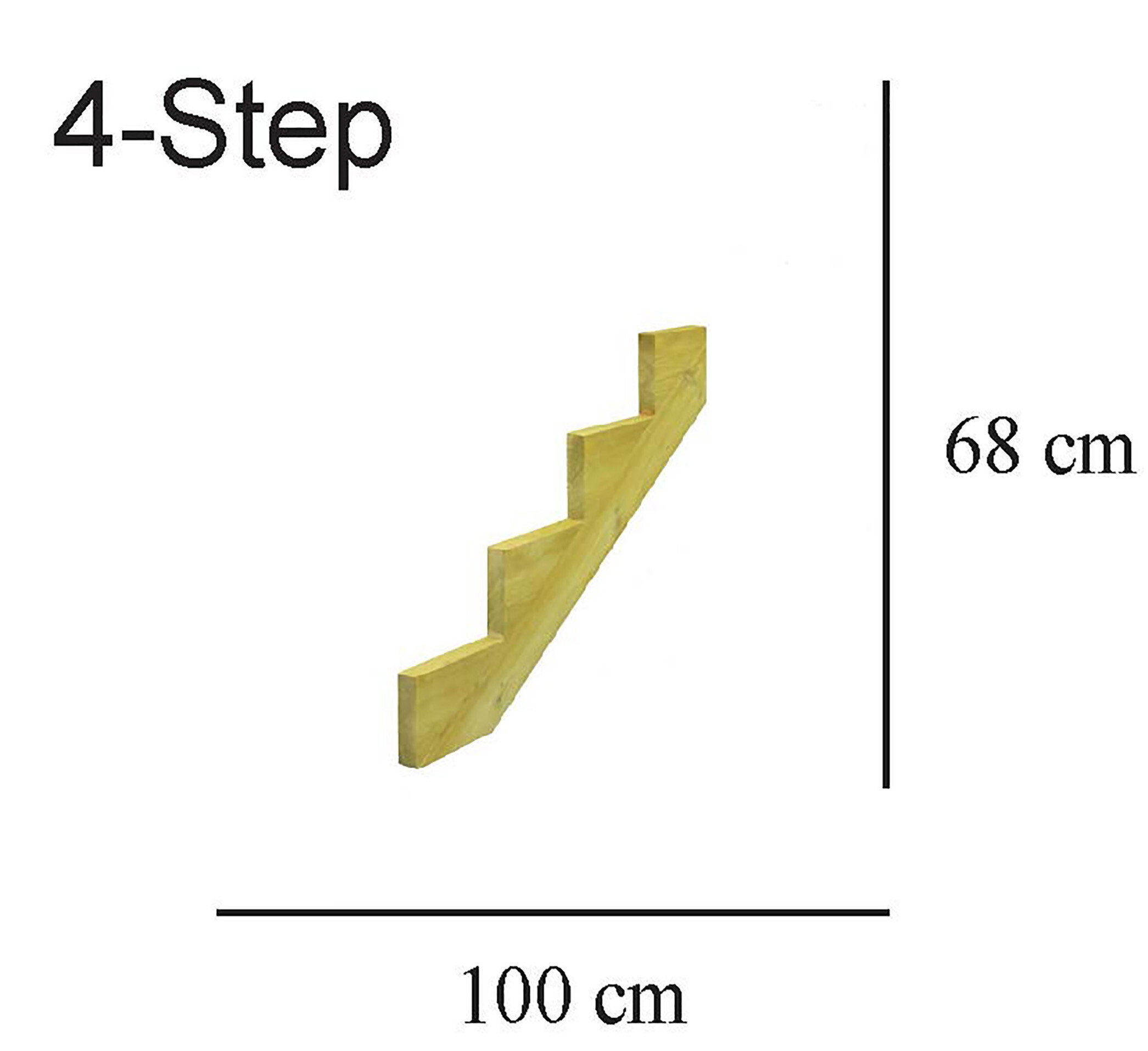 Stair stringer 4-step HORTUS