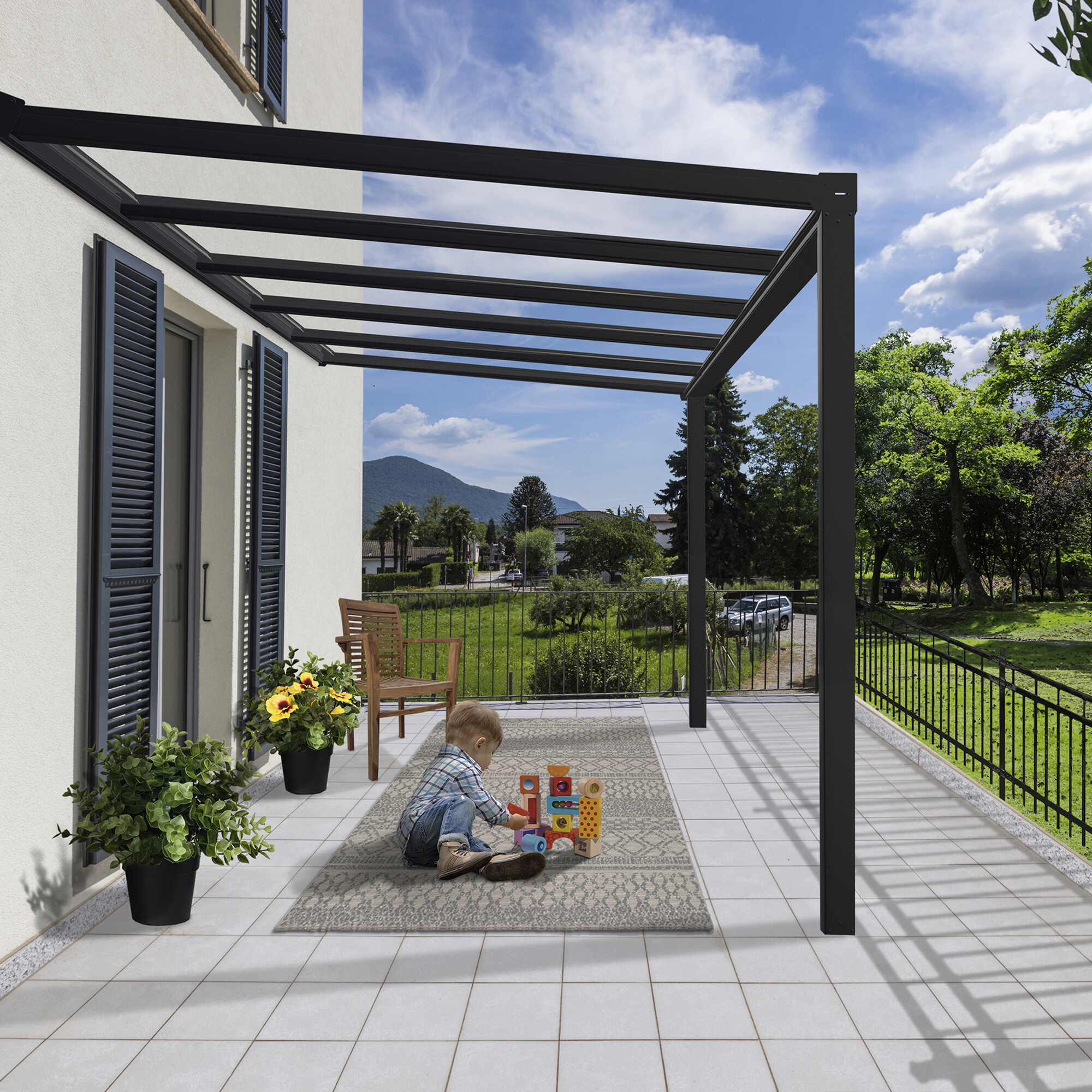Patio cover Stockholm 3.4 x 3.7 m, anthracite Palram - Canopia