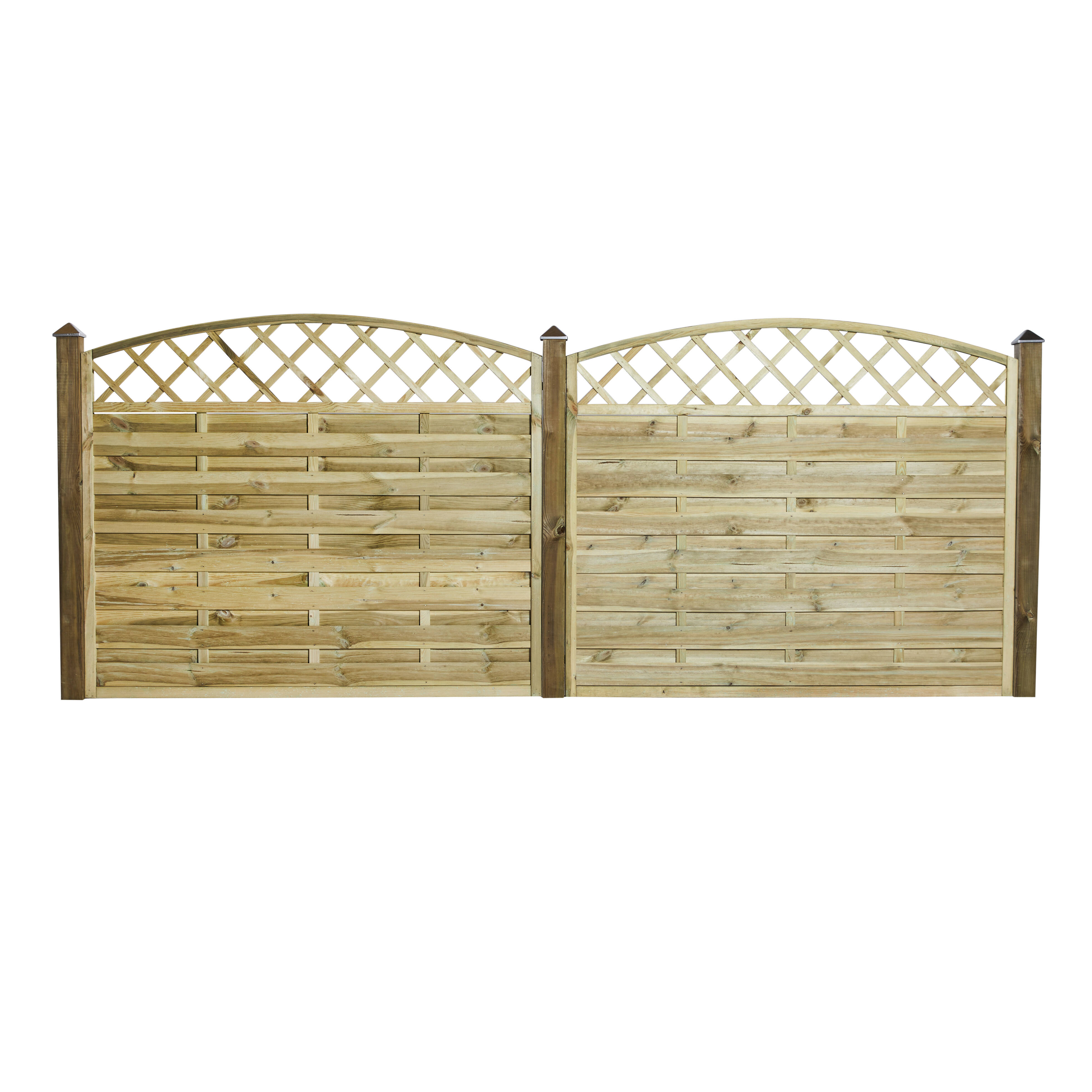 Tæthegn med espalier 180 x 135/150 cm, trykimprægneret, NORDIC FENCE, SOLID