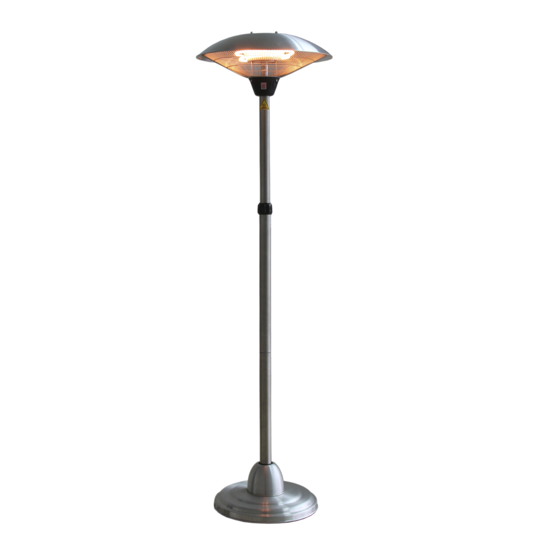Patio heater floor model 2100 W HORTUS, silver