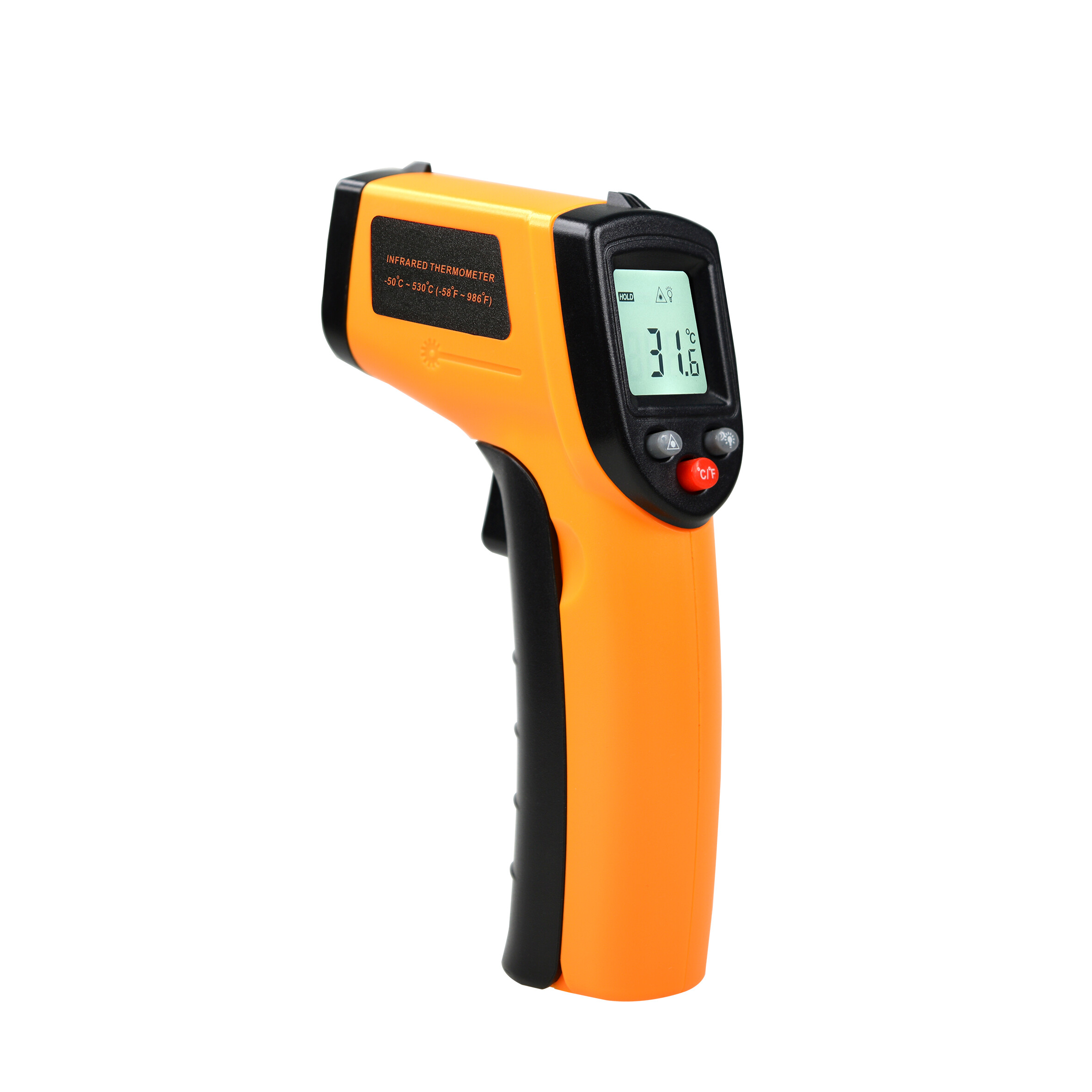 NAPOLI infrarød termometer, orange/sort