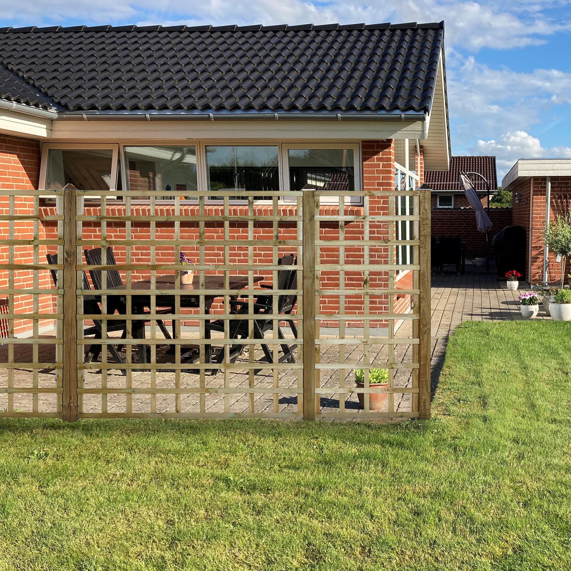 Espalierhegn 180 x 83 cm, trykimprægneret, NORDIC FENCE, SERENE