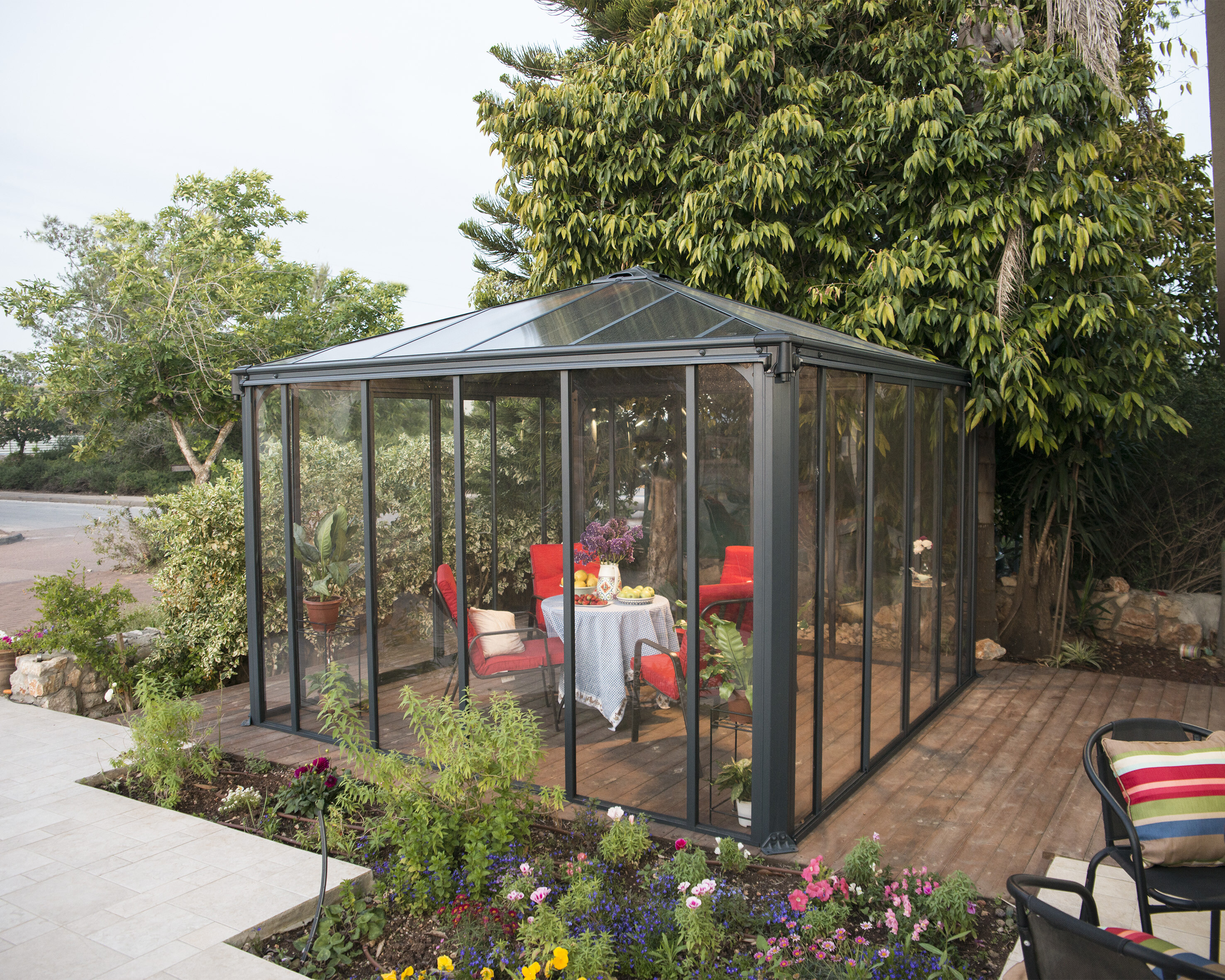 Gazebo closed garden gazebo Ledro 3600, anthracit grey Palram - Canopia