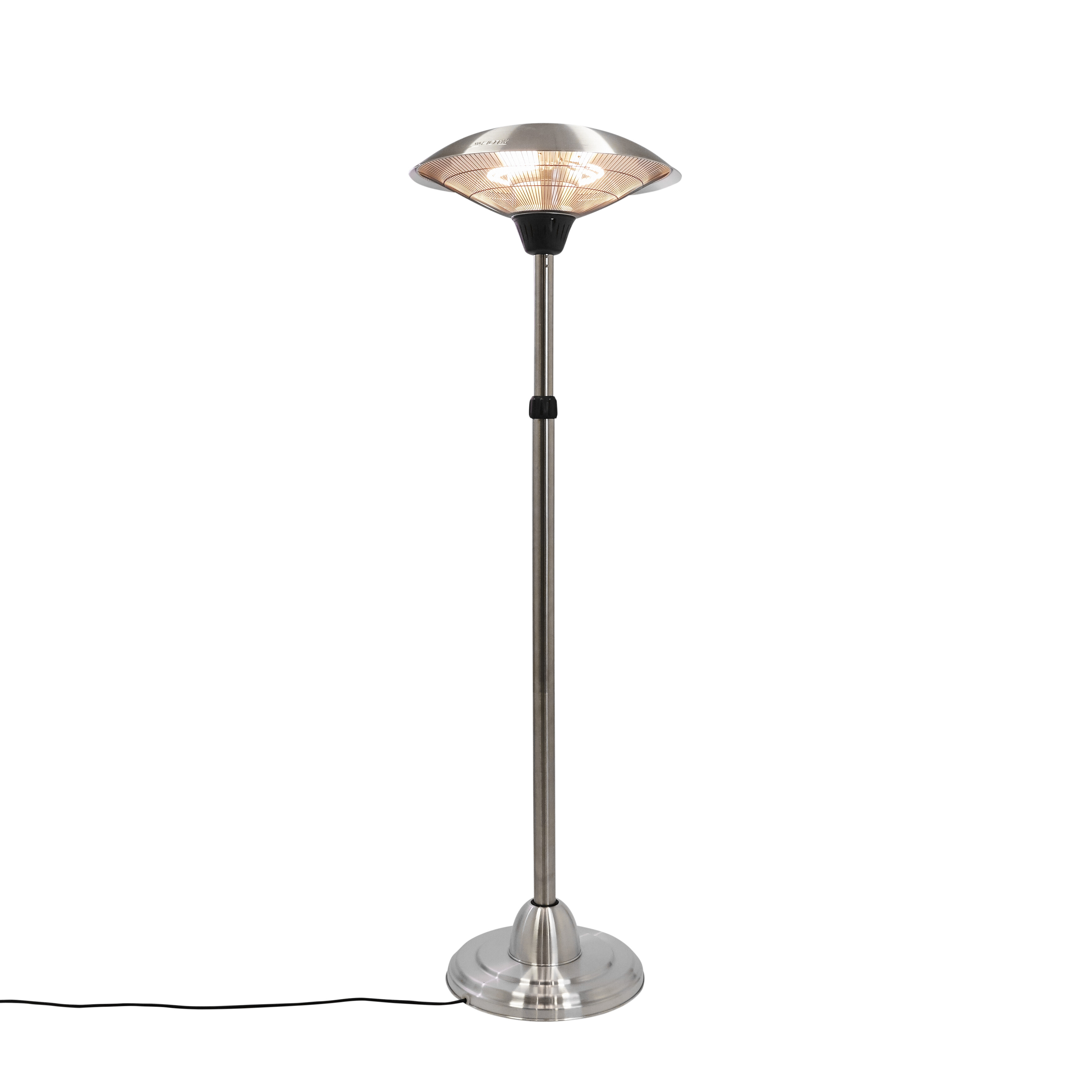 Patio heater floor model 2100 W HORTUS, silver