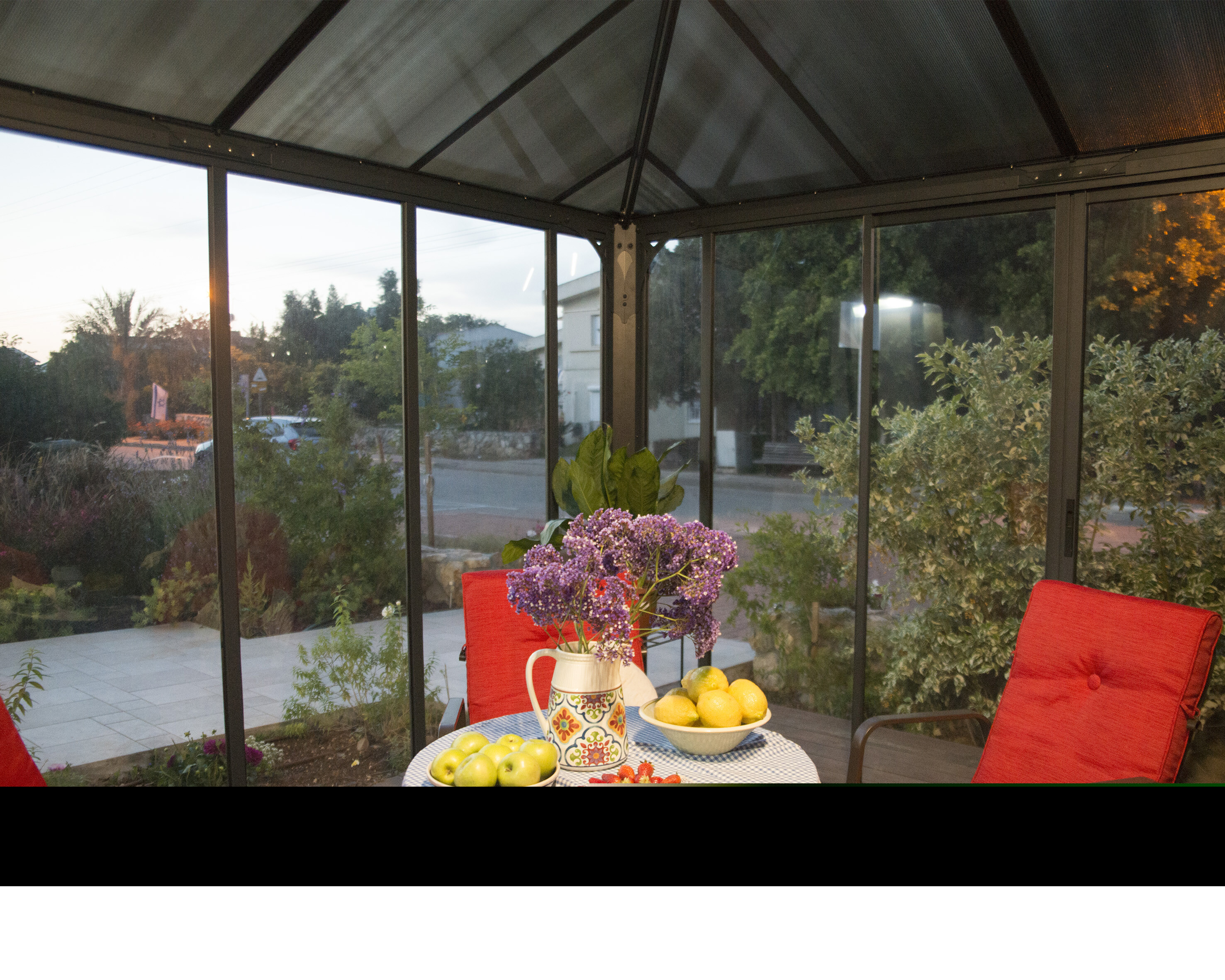 Gazebo closed garden gazebo Ledro 3600, anthracit grey Palram - Canopia