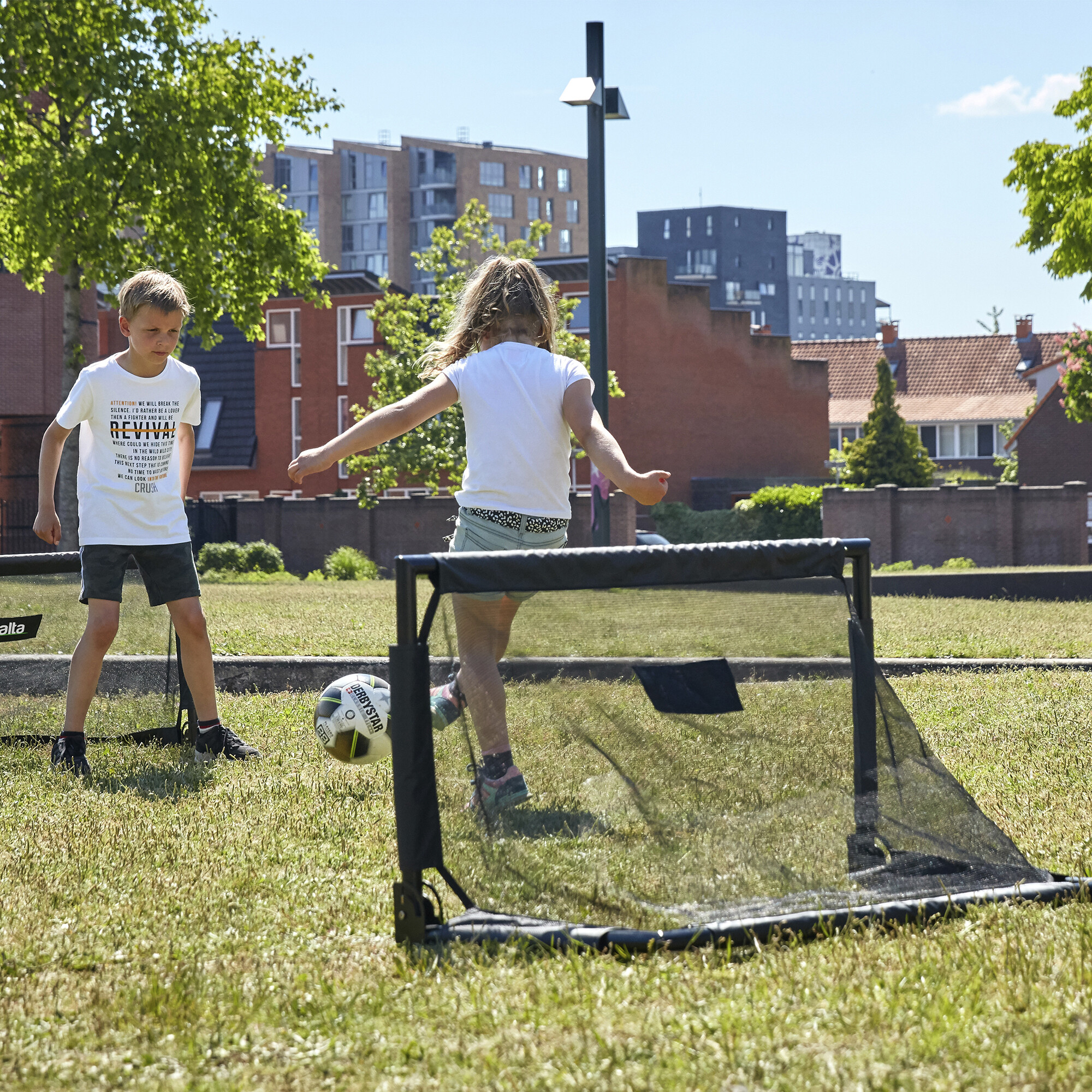 Fodboldmål 2 stk. Challenge 100 x 60 x 60 cm Salta 