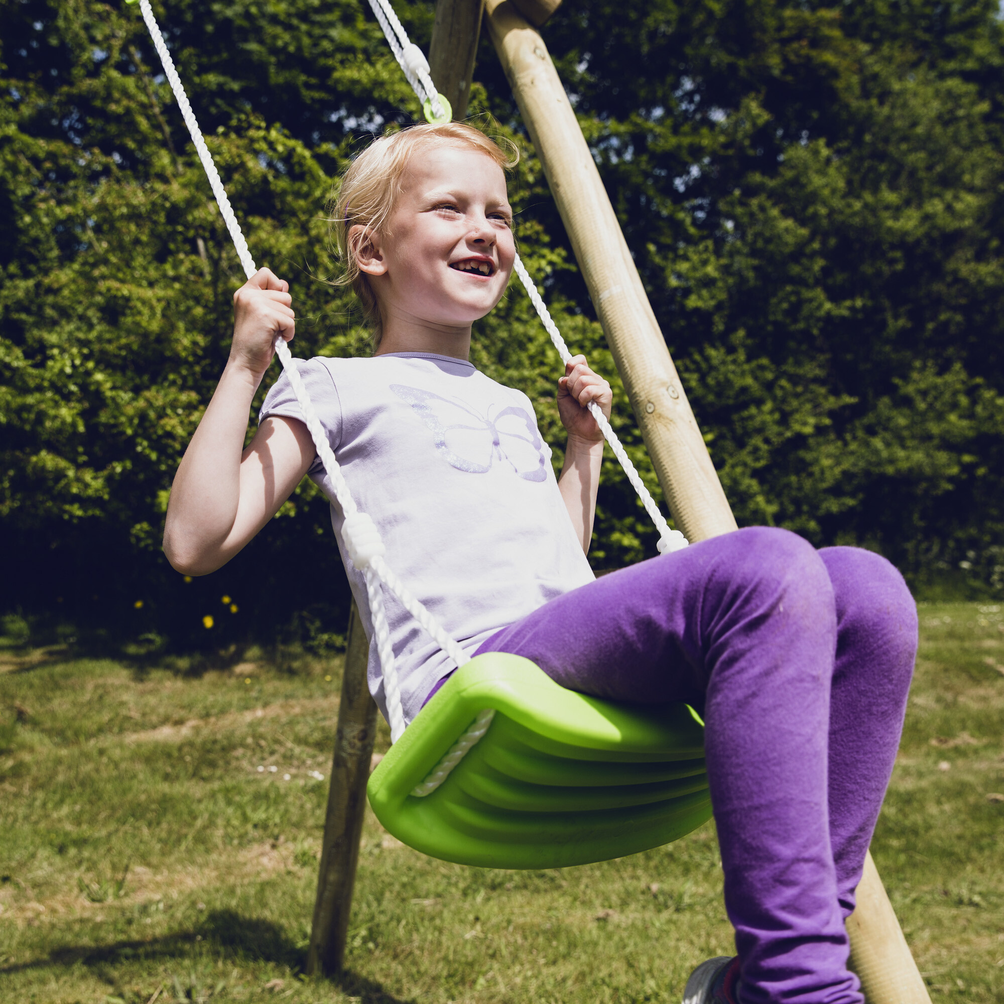 Gyngesæde med reb, lime NORDIC PLAY