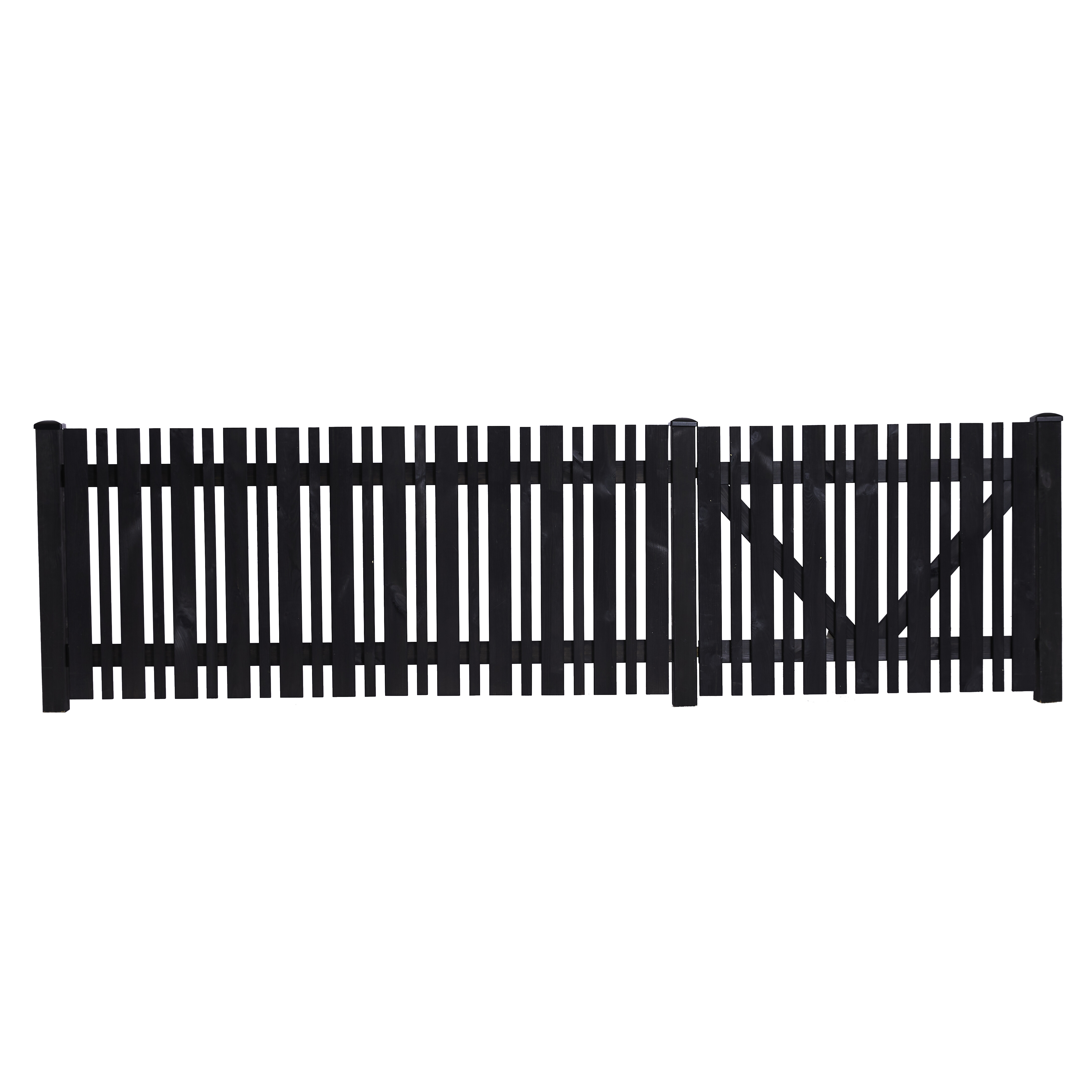 Forhavehegn 180 x 80 cm, grundmalet sort, NORDIC FENCE, SENSE