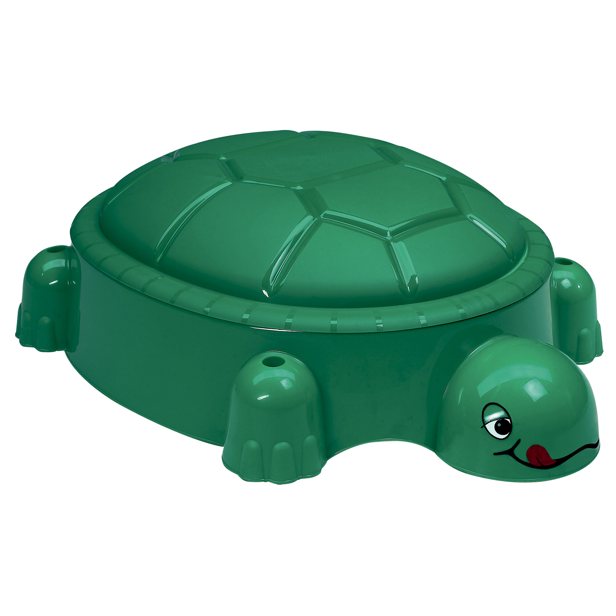 Plastic sandpit Turtle with lid PARADISO TOYS