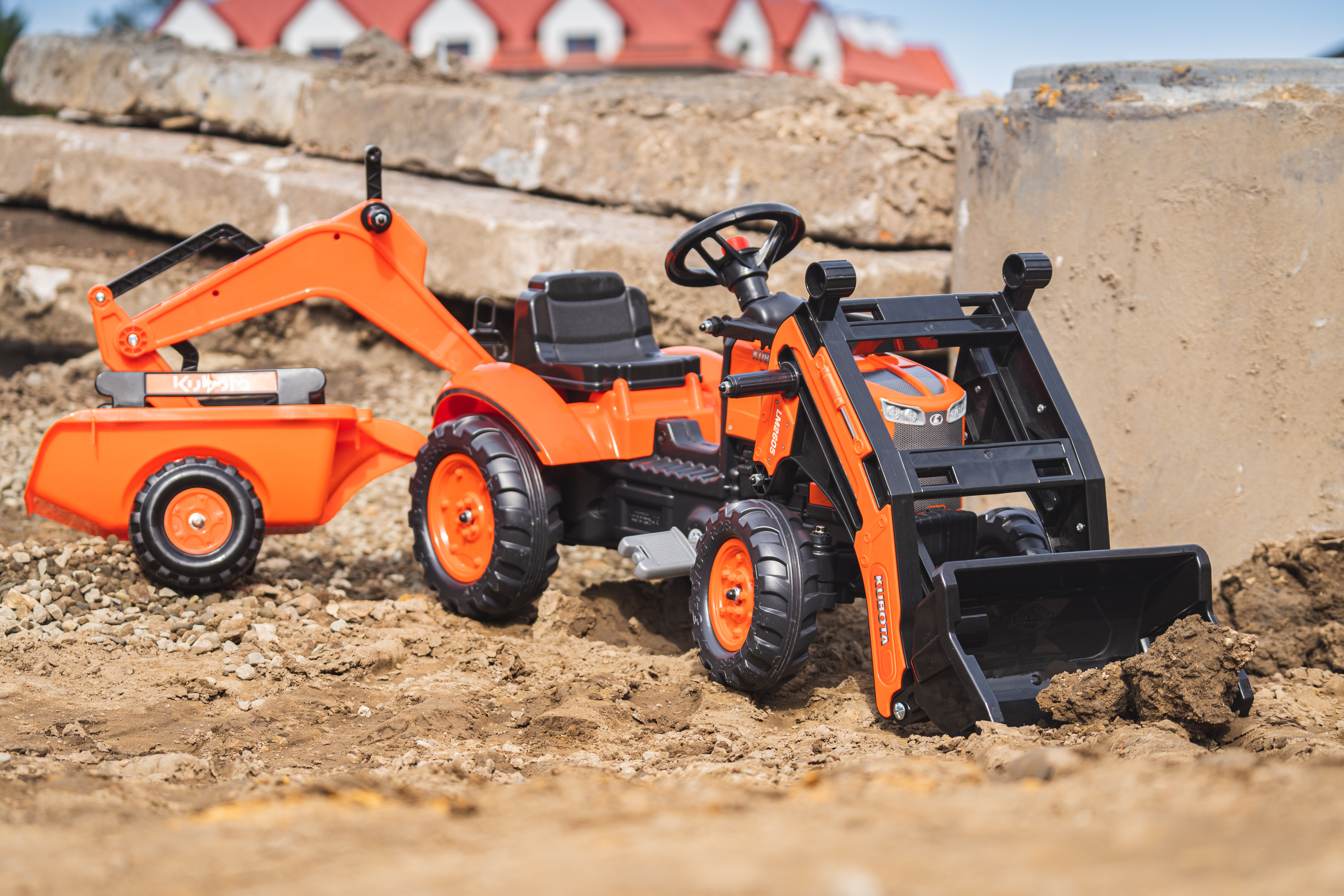 Rendegraver inkl. vogn FALK Kubota